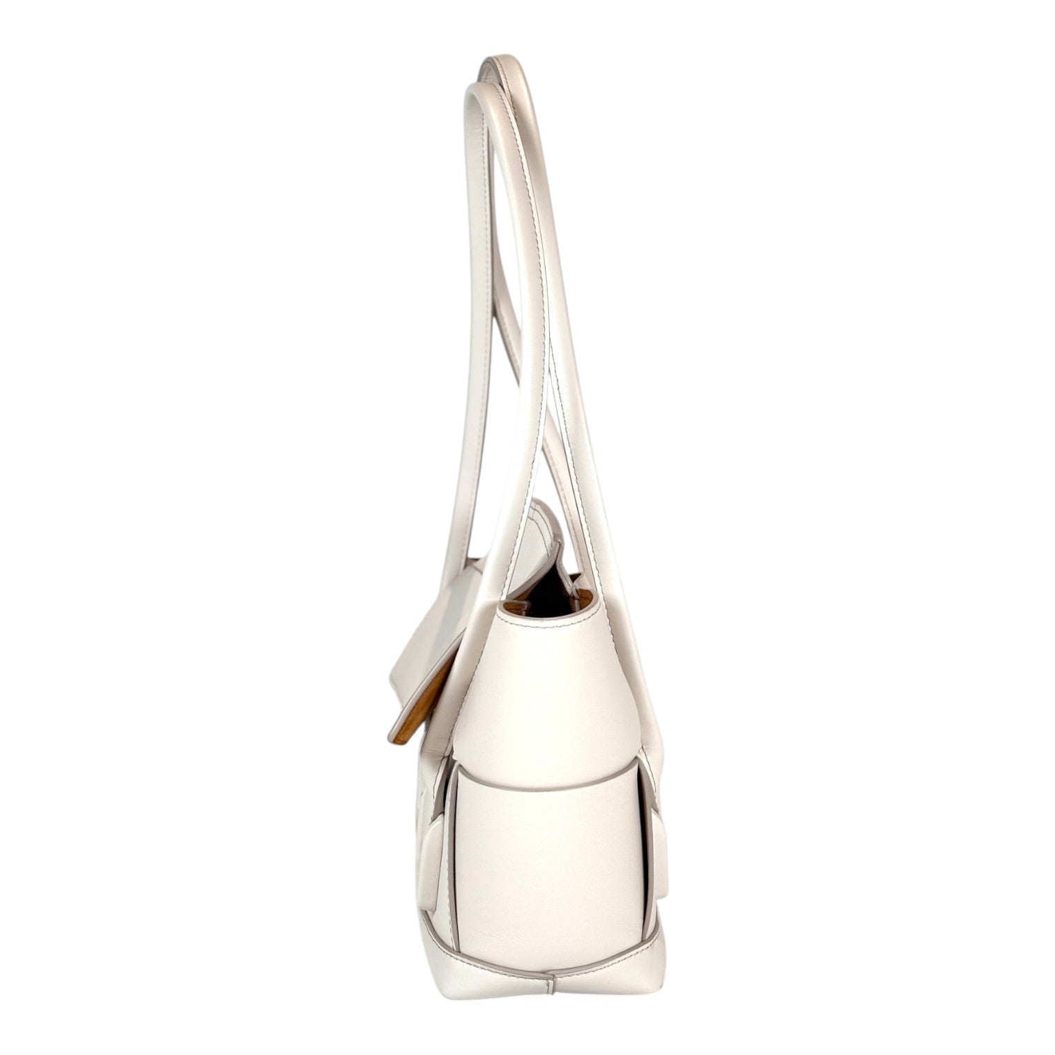 Bottega Veneta Arco Small White Bag - Full Set