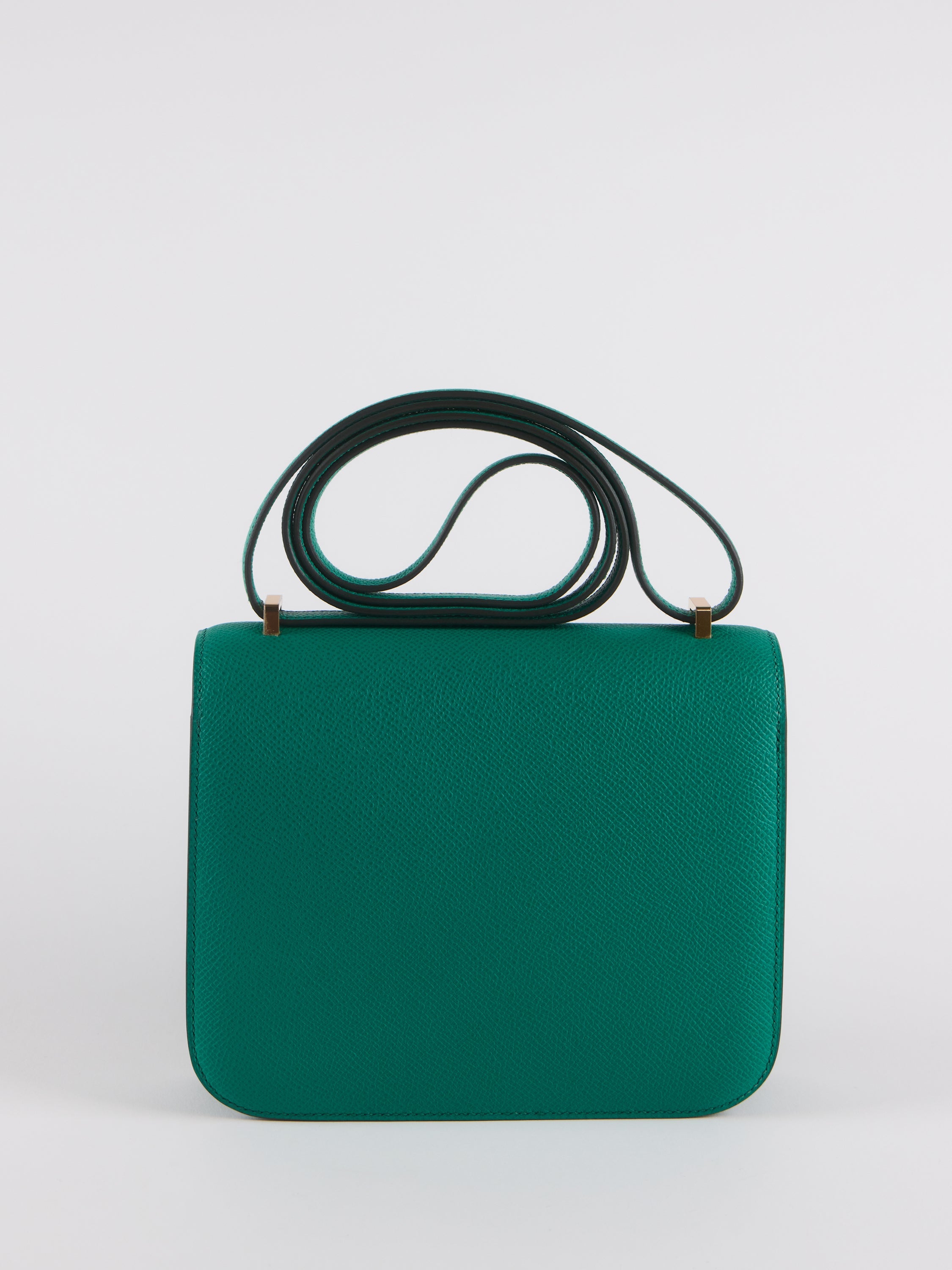 HERMÈS CONSTANCE 18CM VERT JADE Epsom Leather with Gold Hardware