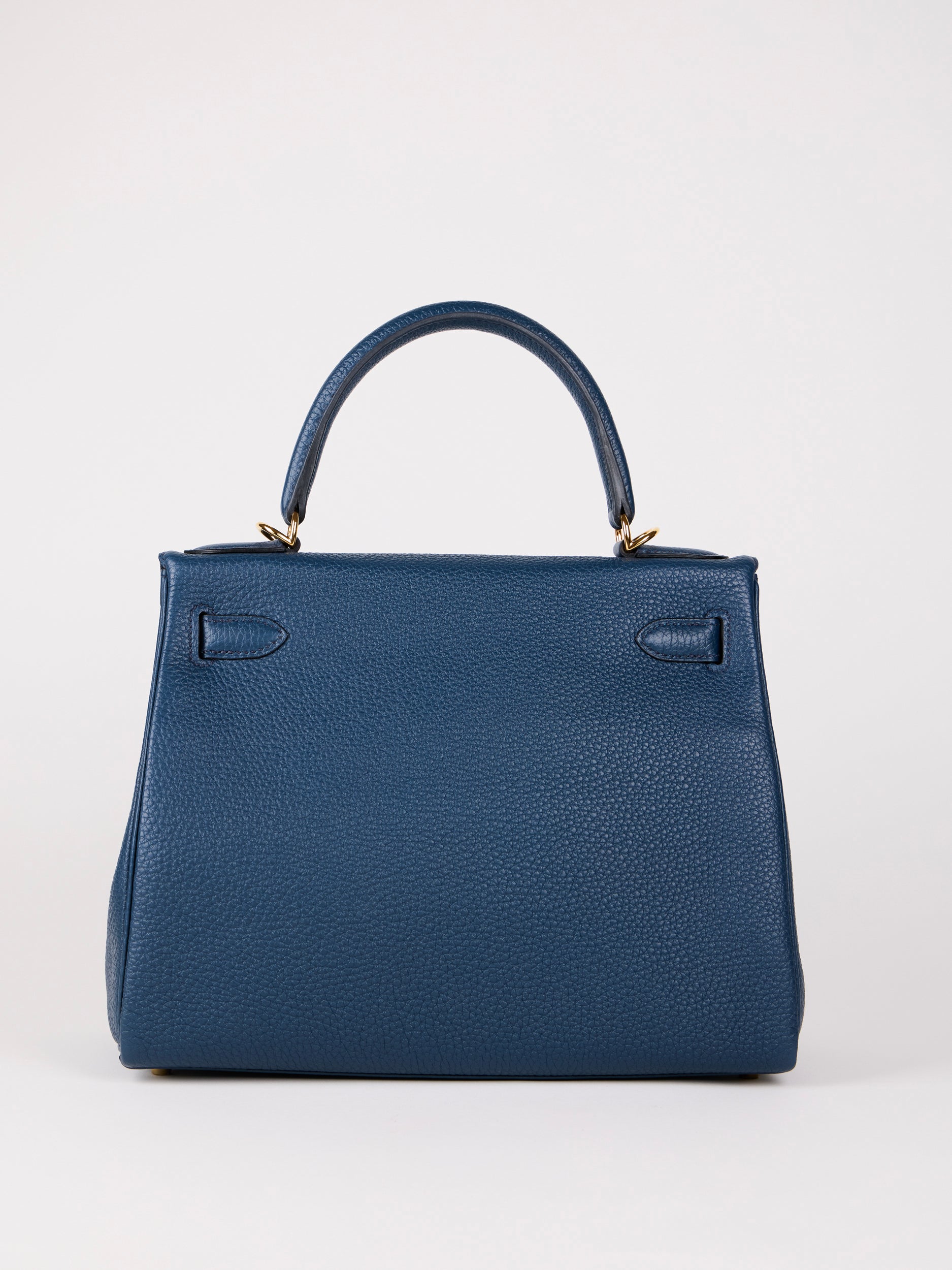 HERMÈS KELLY 28CM BLUE DE PRUSSE Togo Leather with Gold Hardware