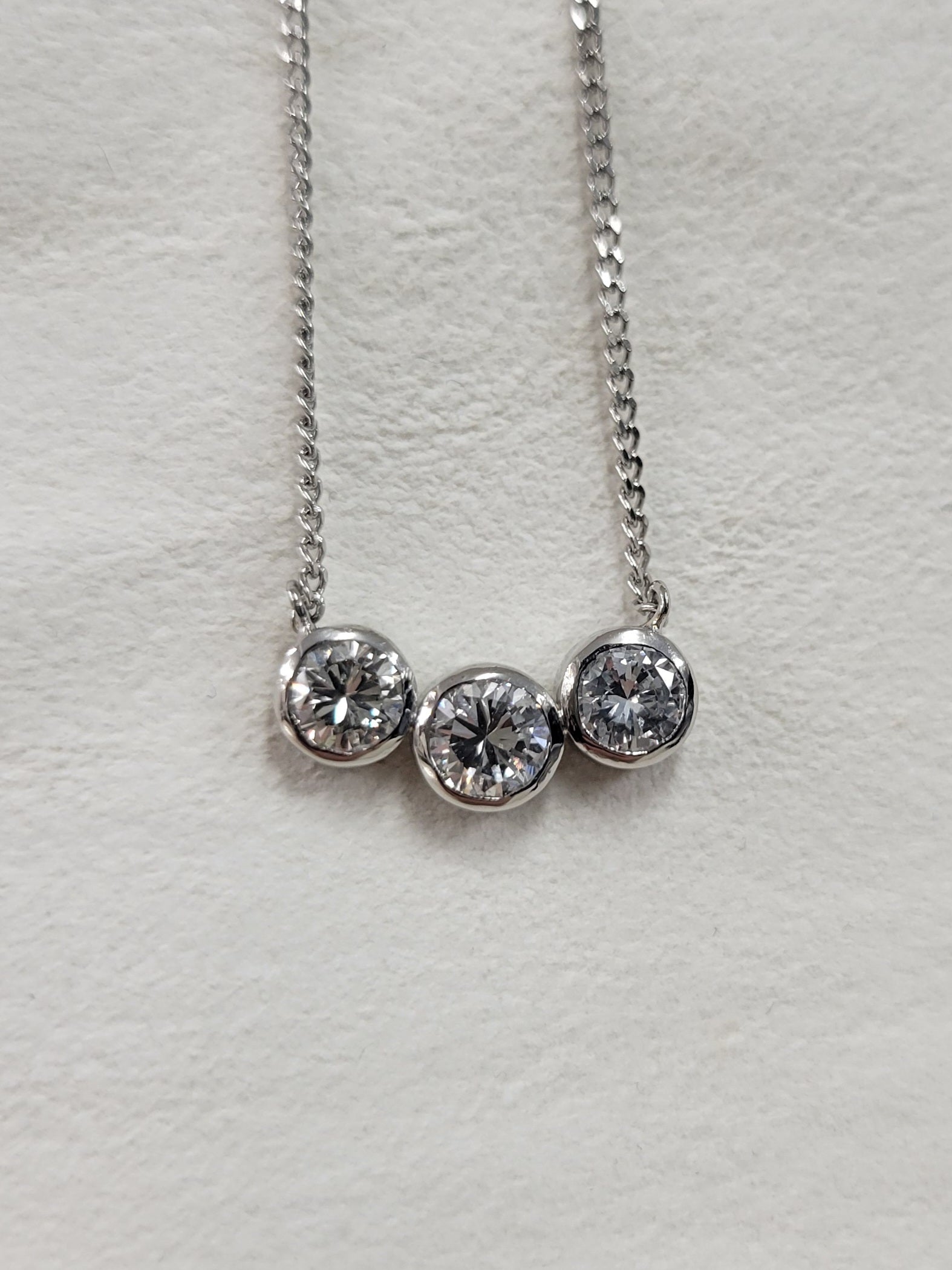 Diamond Necklace 1ct in Pt850 (XL17696) JJC1452