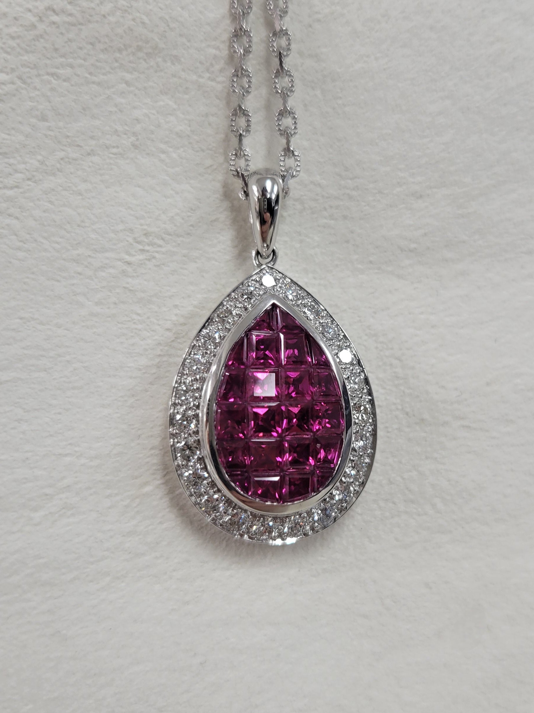 Ruby Necklace in 18KWG/18K (XX4311-1) JJC1445