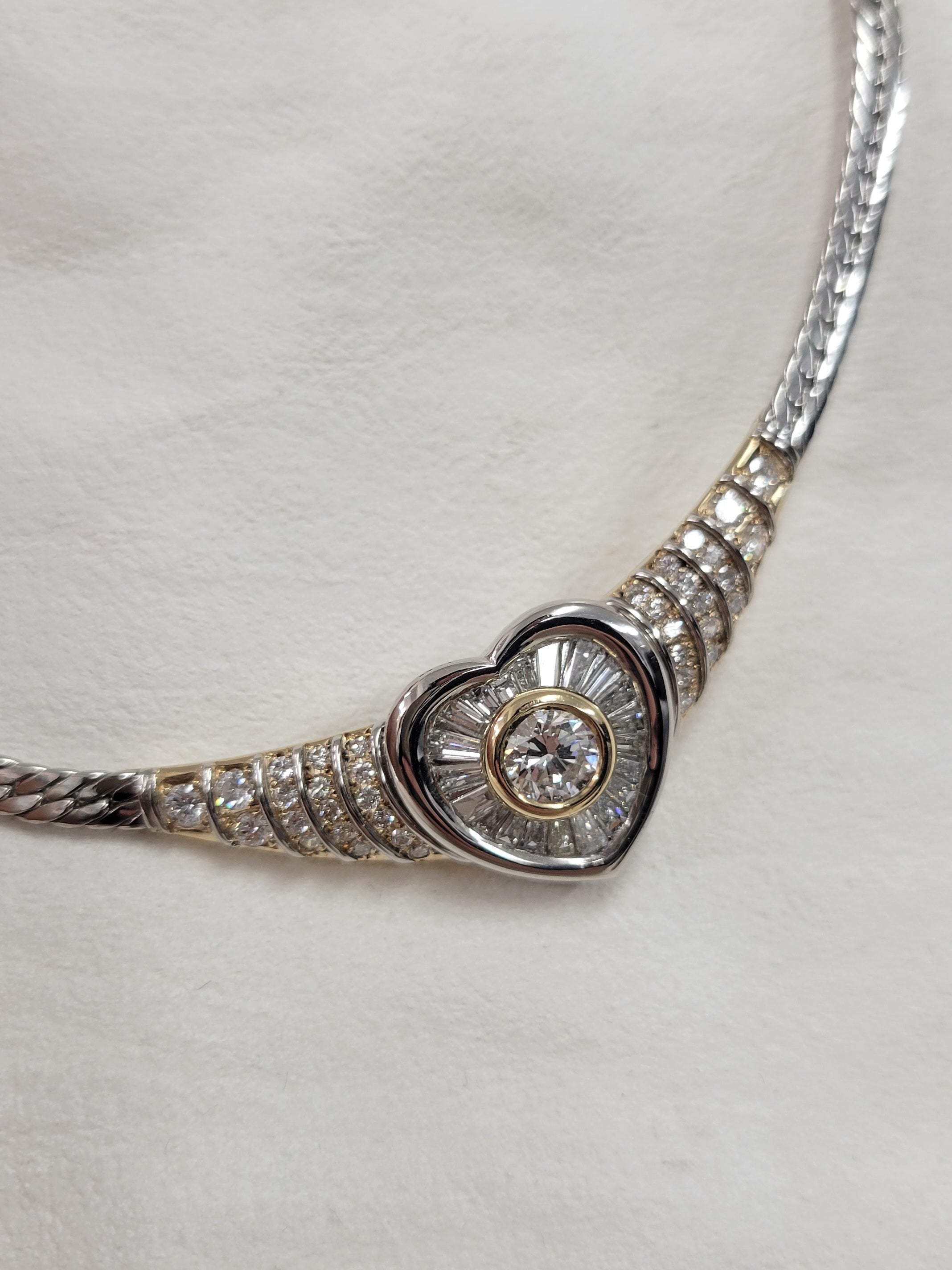 Diamond Necklace in Pt850/18K (XX2342) JJC1438