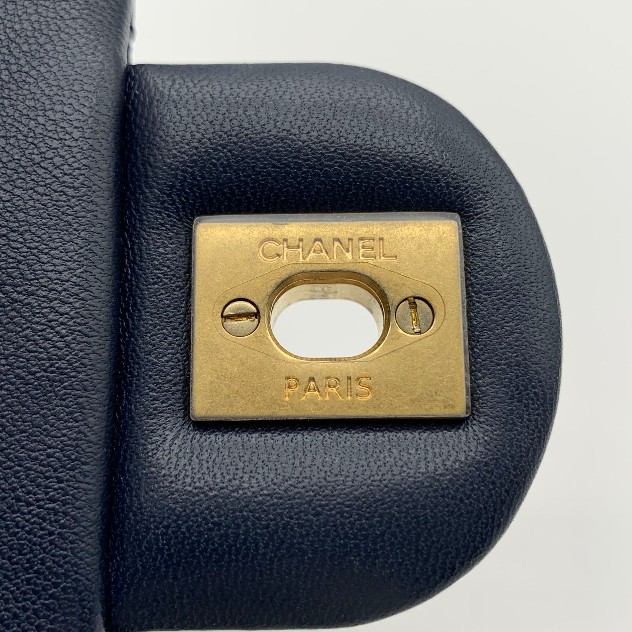 Chanel Mini Classic Flap Rectangle Navy Blue Lambskin Bag image 21