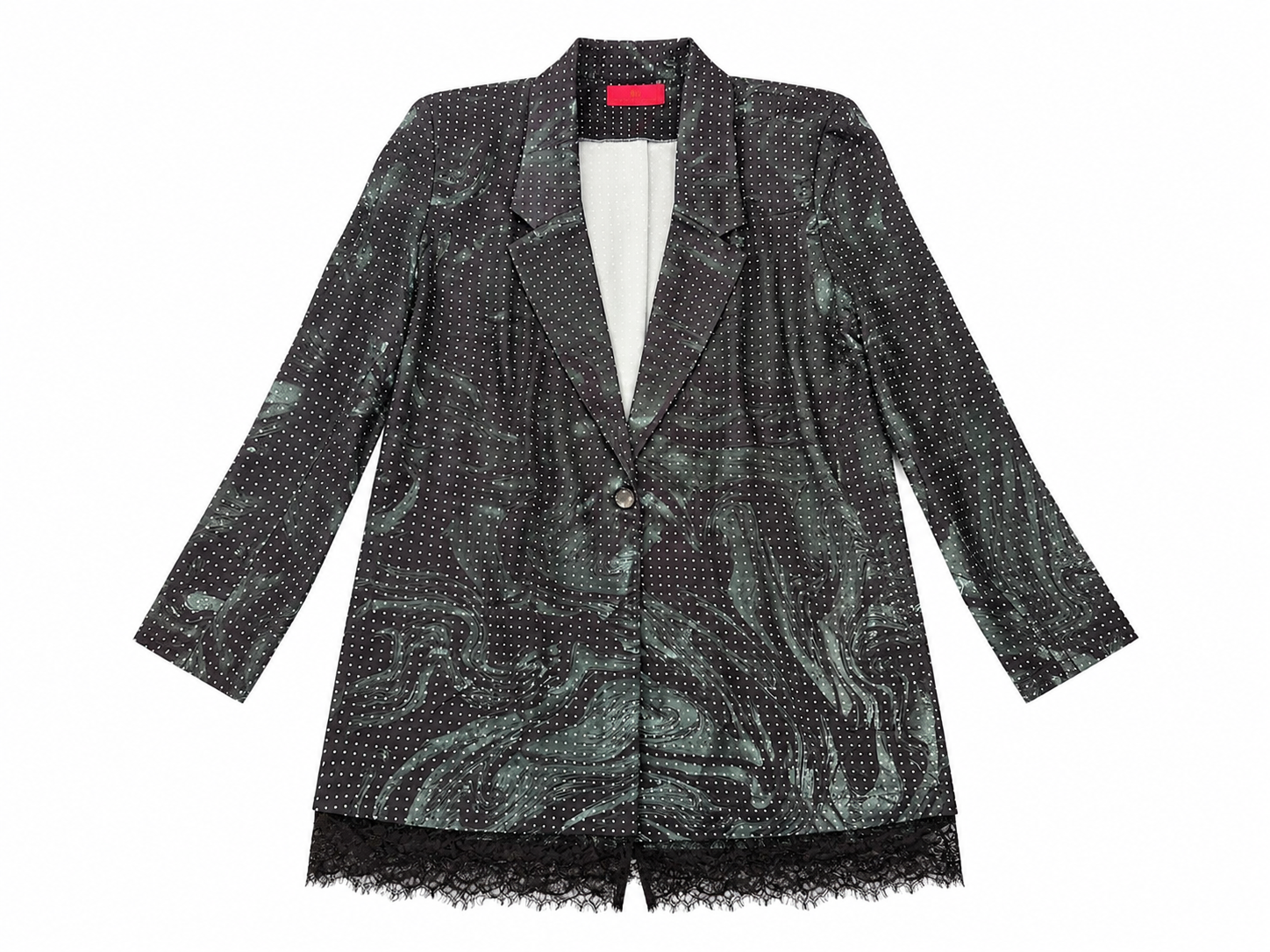 JACKET GEORGETTE DOTS CHOCOLATE WAVE SILK MCL13115