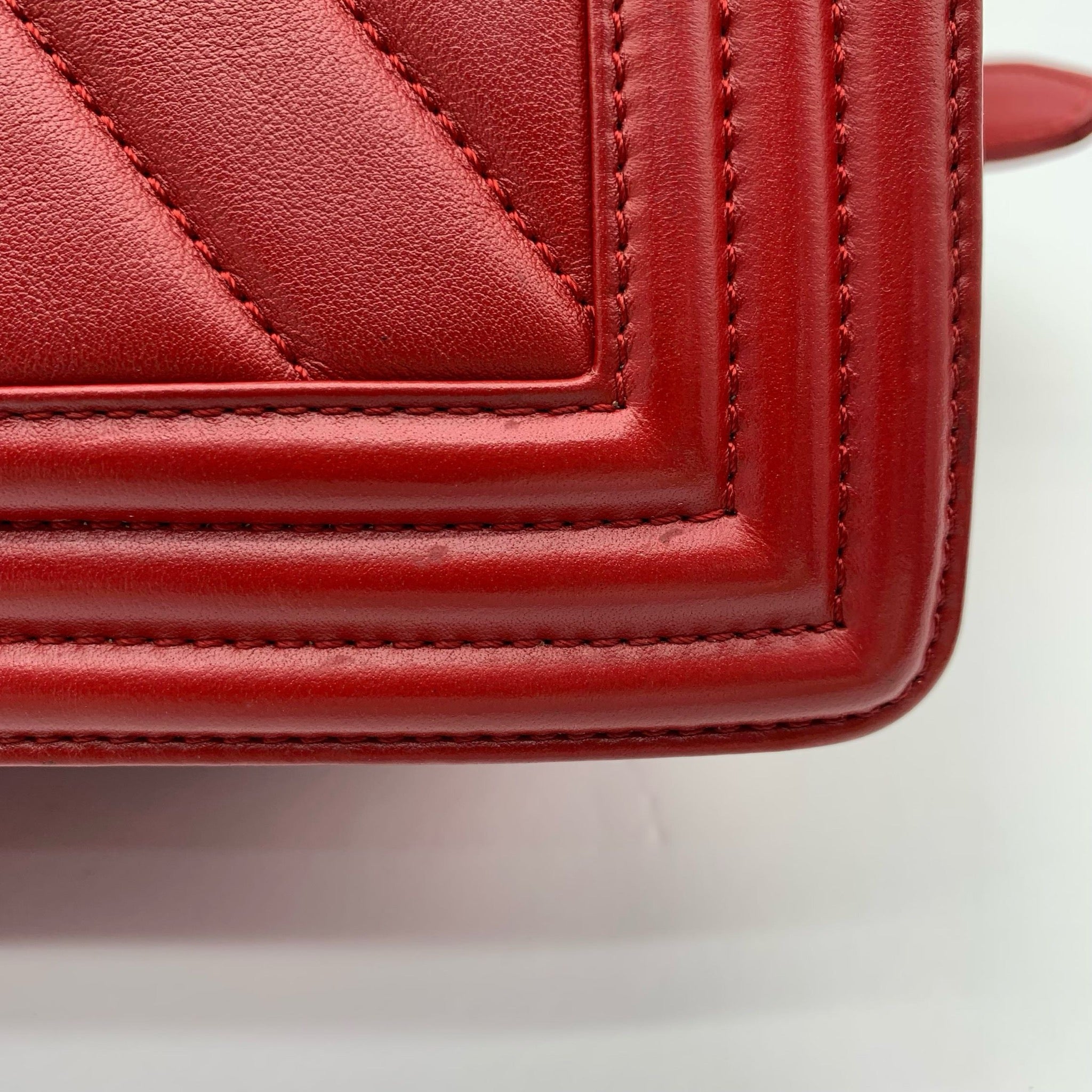 Chanel Boy Medium Flap Bag Red image 22