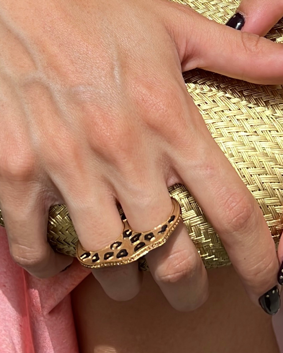 K.O. Bague Leopard Saphire Jaune 2.497 Pie Ct; 11.79Wt