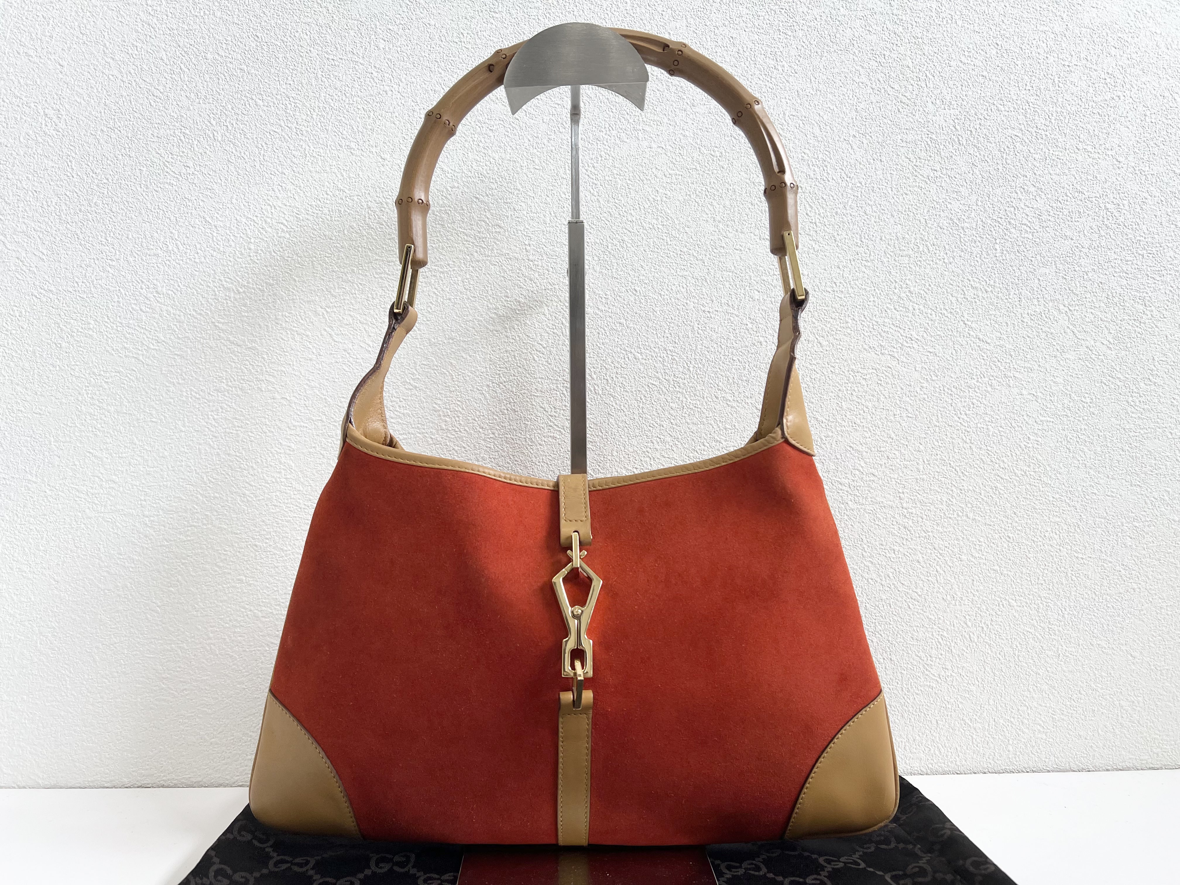 (12476_0163)GUCCI Bambou GUCCI Gucci Candeenski Jackie Cuir Daim Sac à main Sac à bandoulière Sac une épaule Sac à bandoulière z3idgwyn6w AKC1135