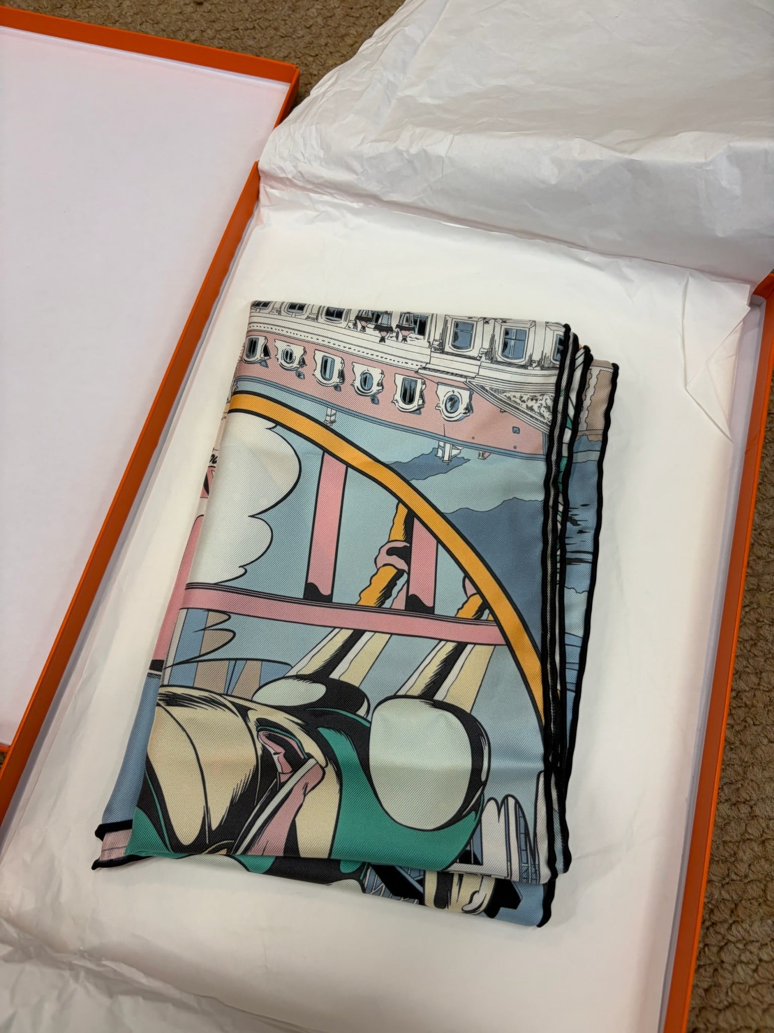 Hermes  Le Premier Chant Wow Silk Scarf