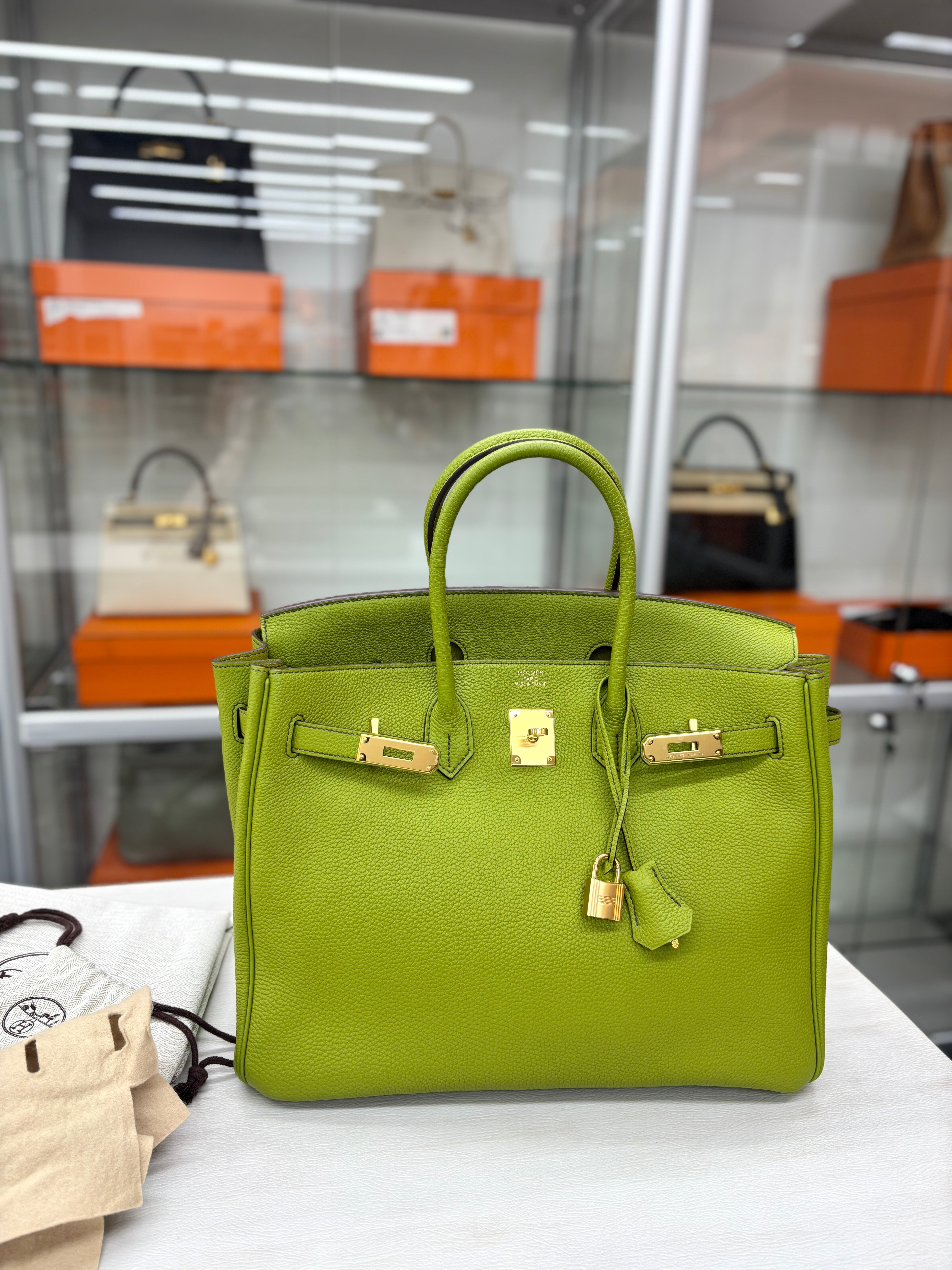 Hermès Birkin 35  Vert Anis Togo GHW