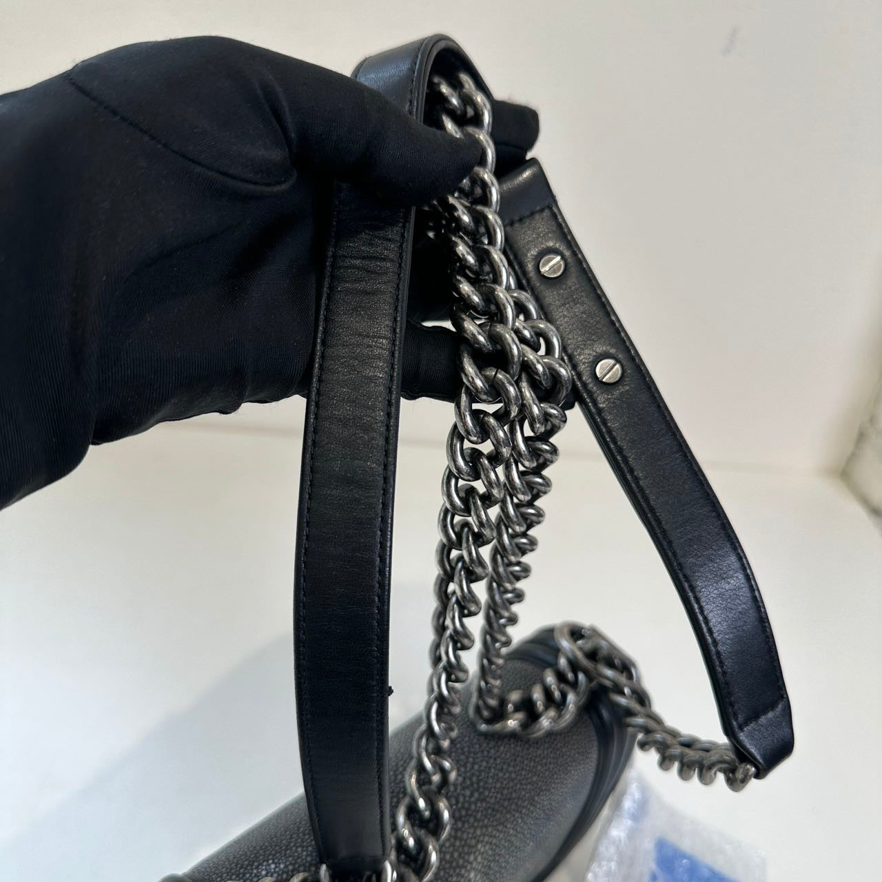 Chanel  Galuchat Stingray Mini Boy Flap