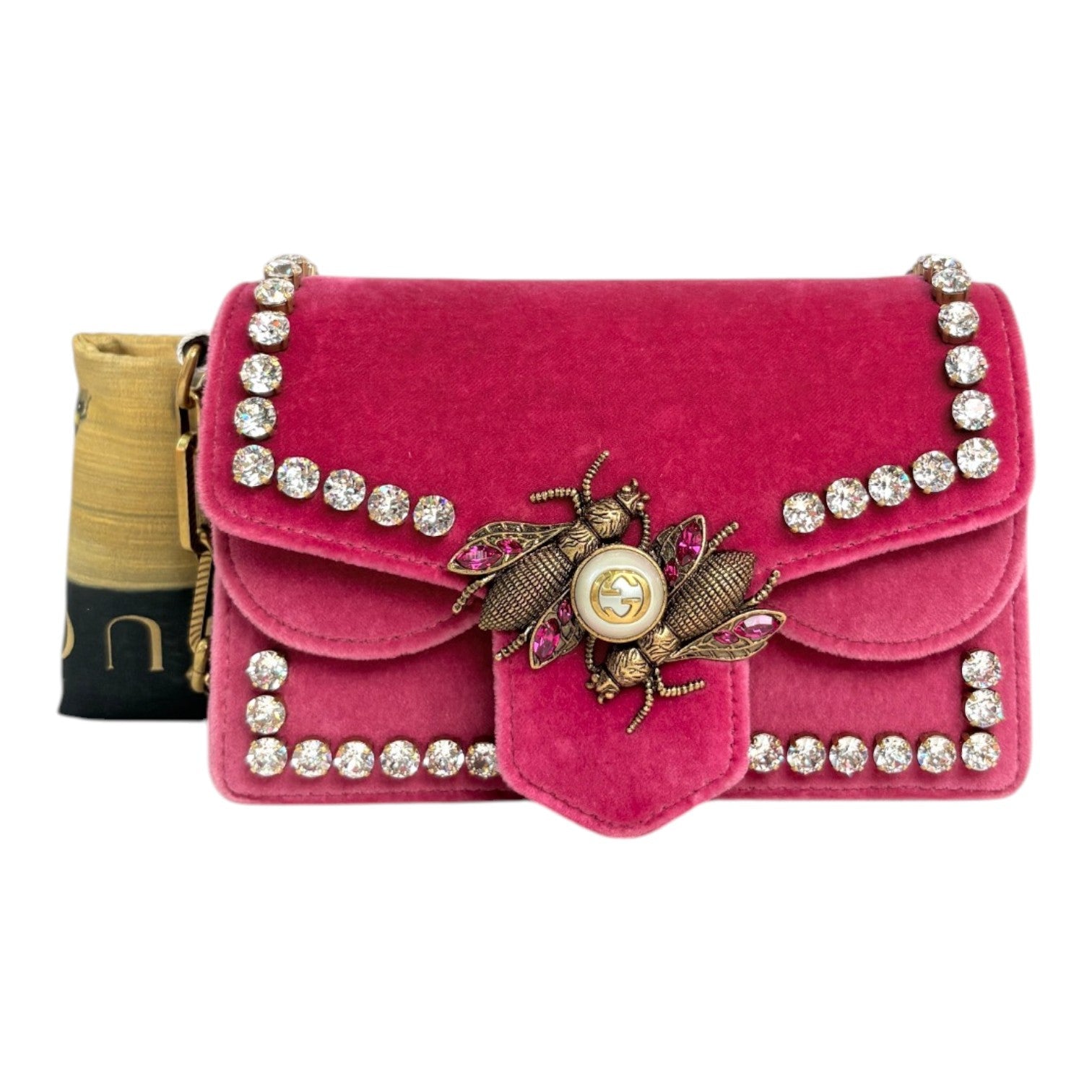 Gucci Velvet Broadway with Chain Strap Bag