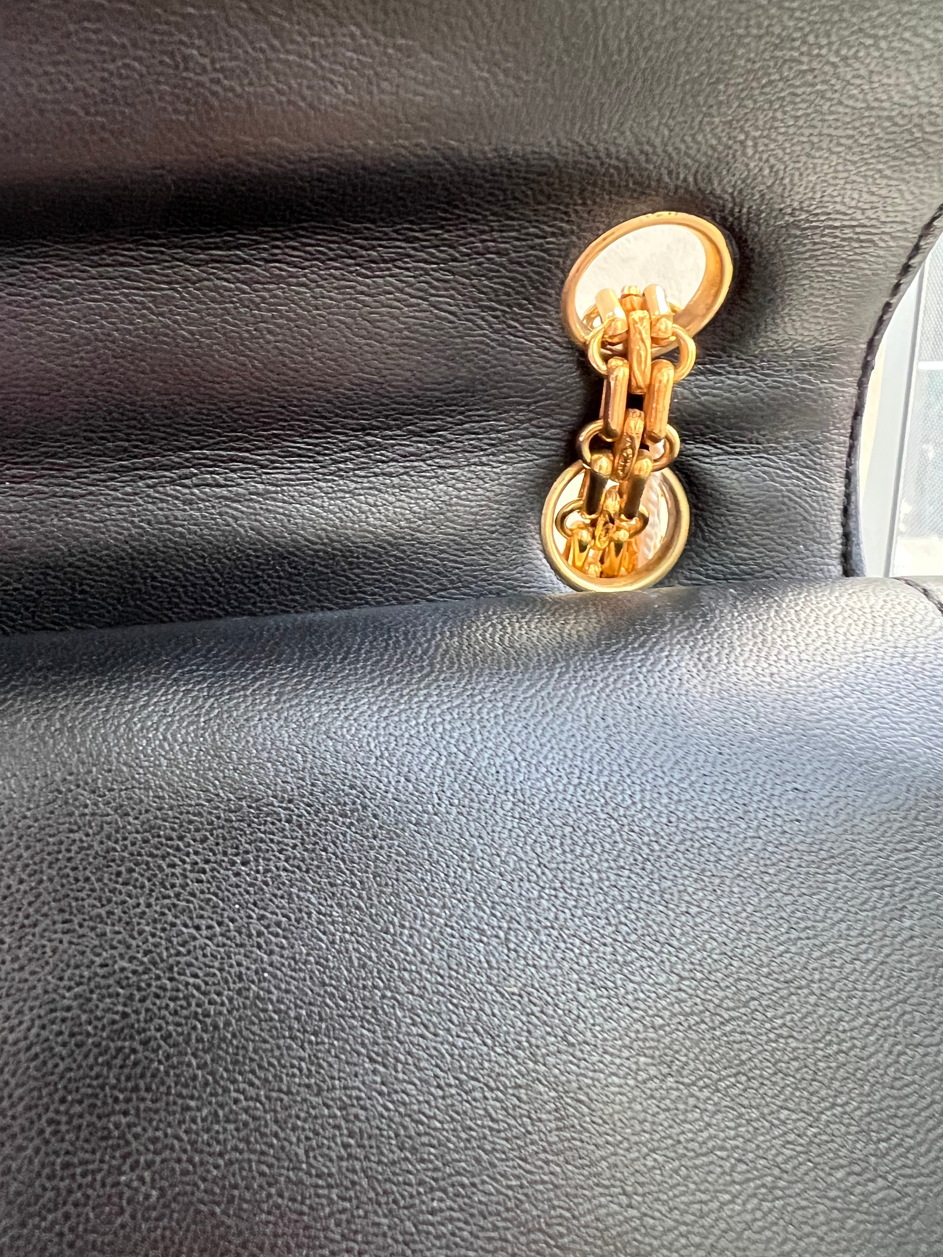 Chanel Classic Medium Double Flap Lizard Black GHW SYCYB1139