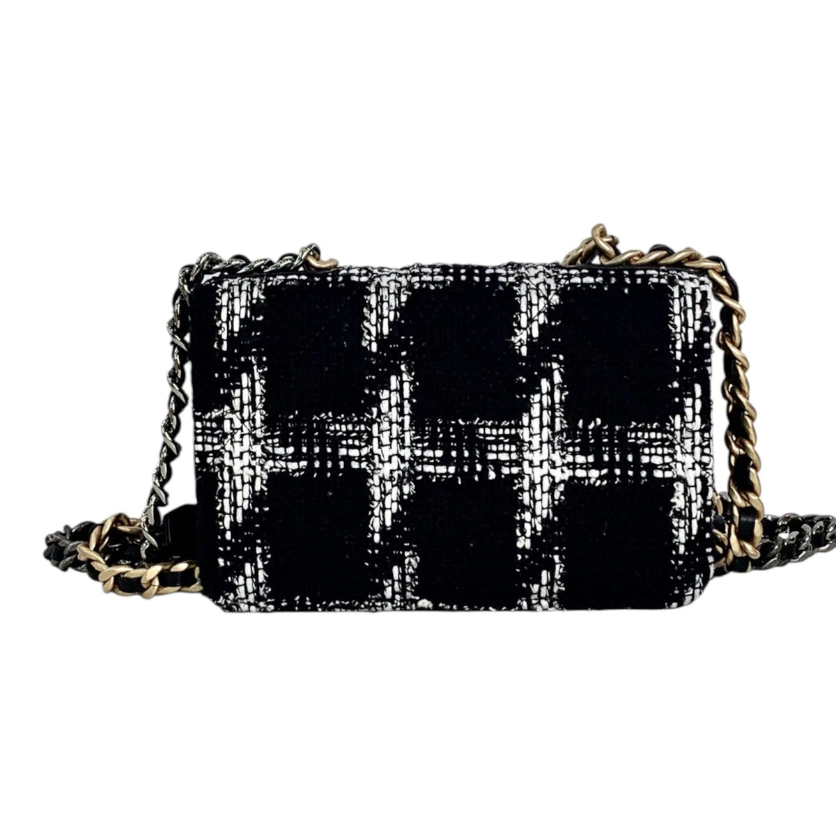 Chanel 19 Tweed Black/White Tweed Bag