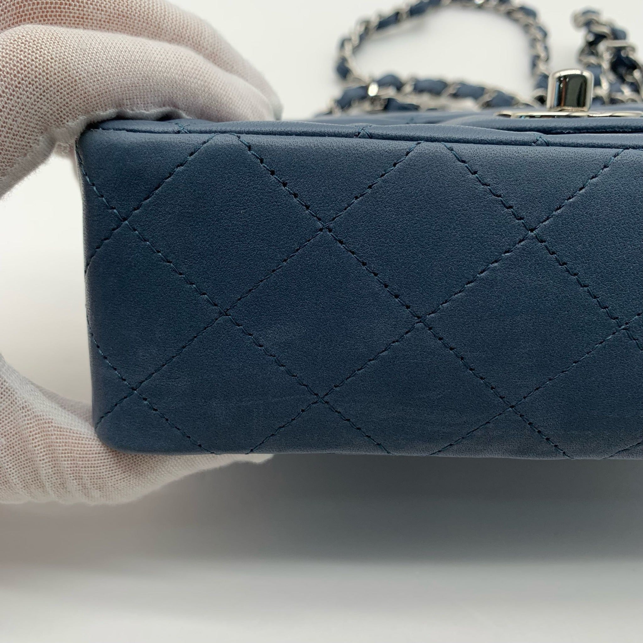 Chanel Classic Flap Large Mini Haze Blue Silver Hardware Bag image 25
