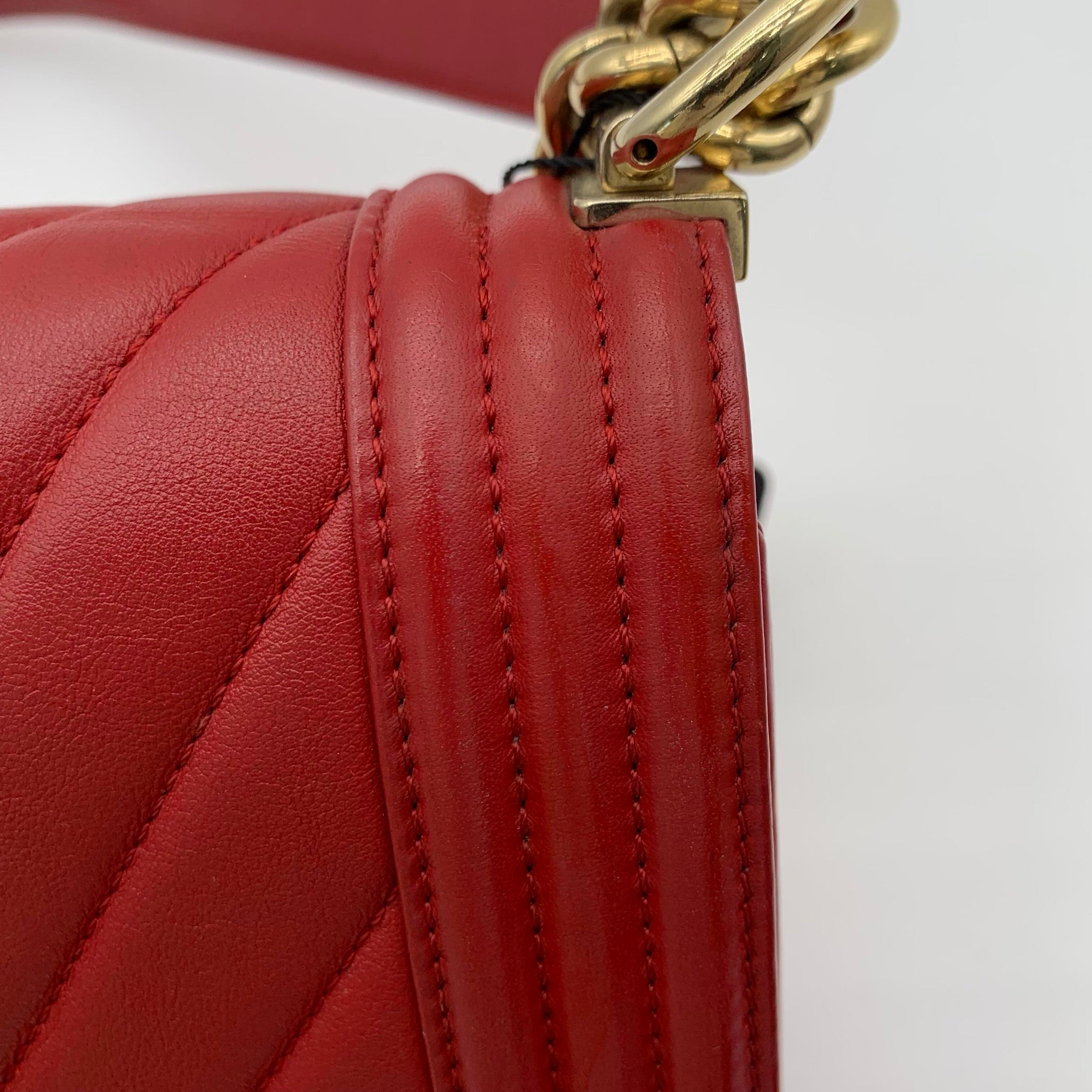 Chanel Boy Medium Flap Bag Red image 25