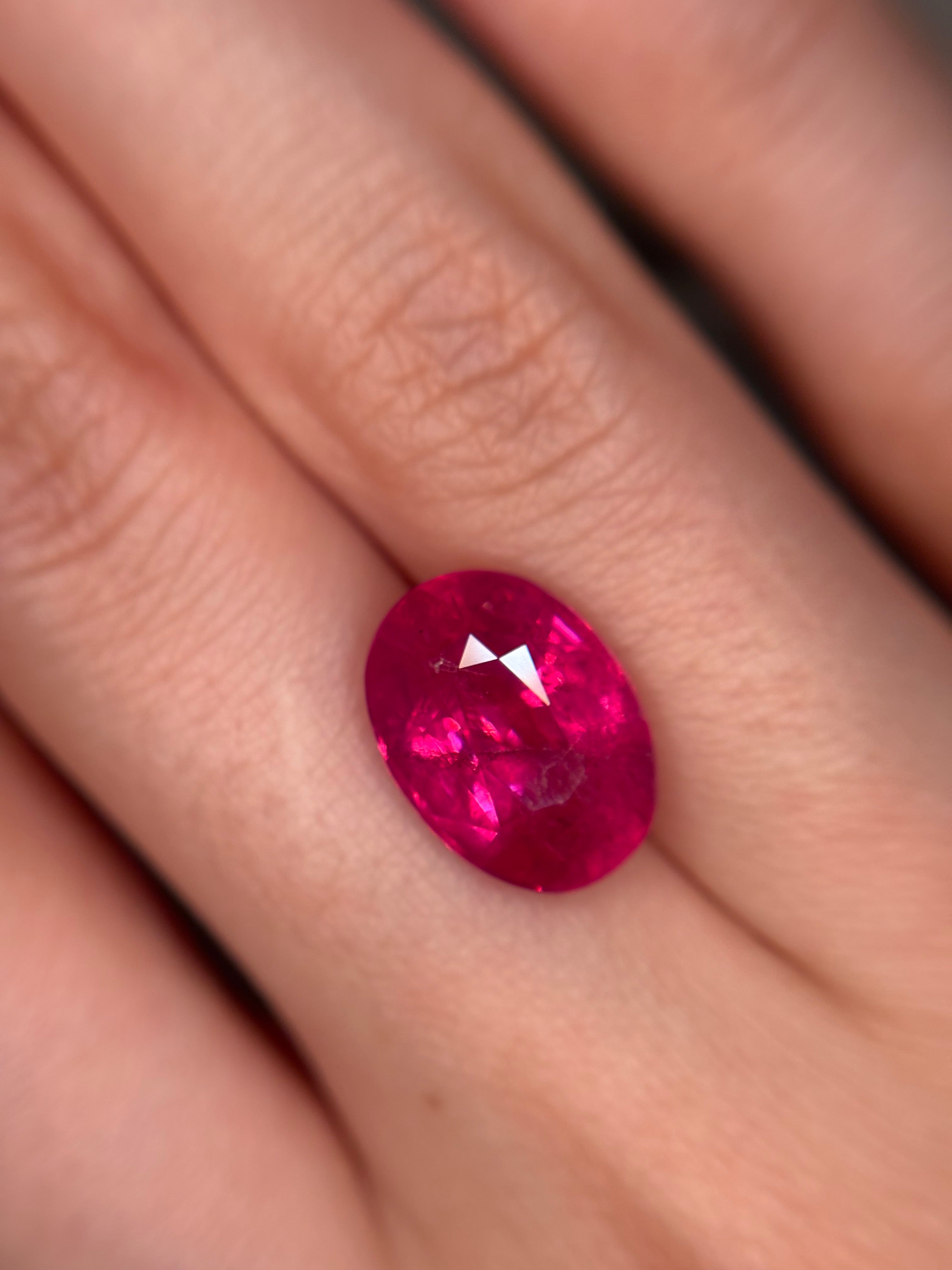 6.14ct Hot Pink Mahenge Spinel GUILD DXBCS5750