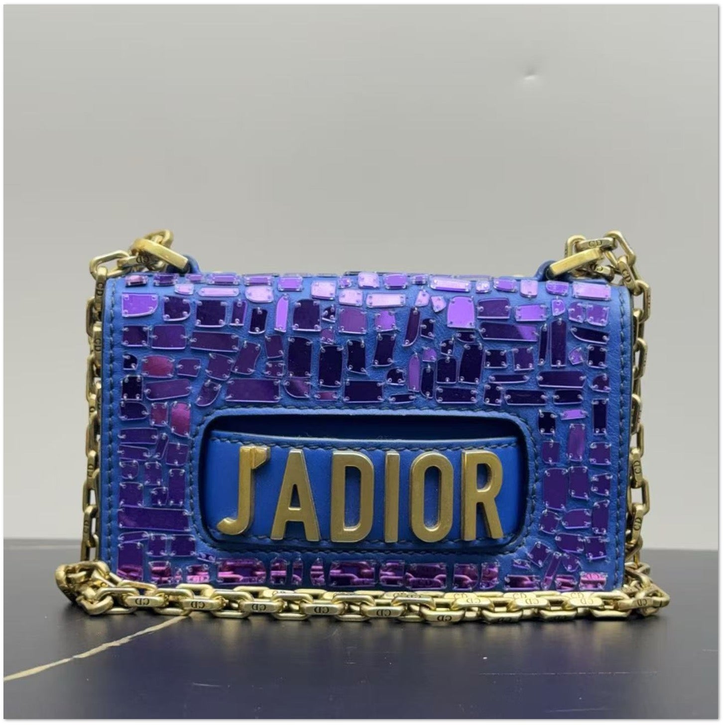 Dior Blue Sequin J'Adior Flap Shoulder Bag C19497259568