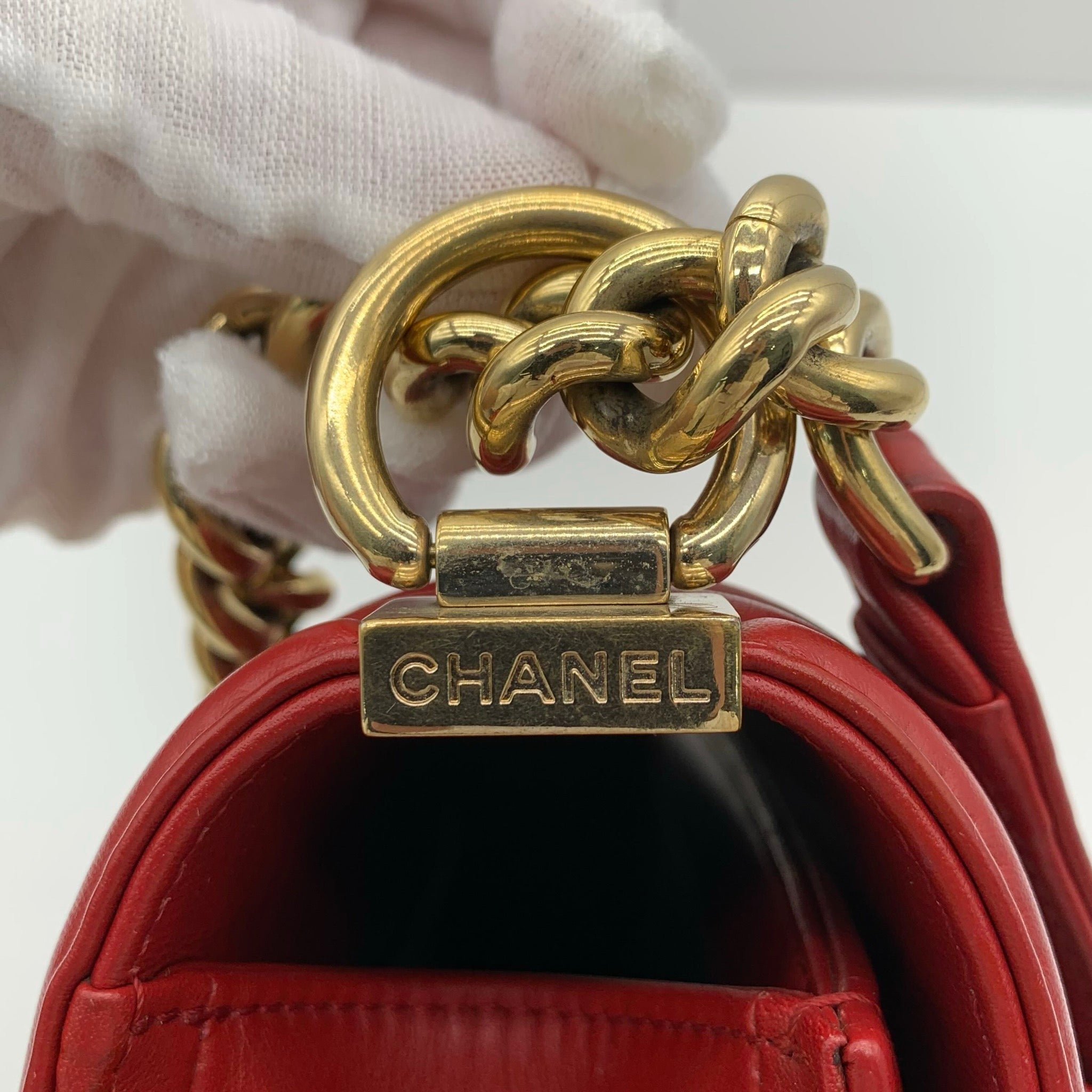 Chanel Boy Medium Flap Bag Red image 27