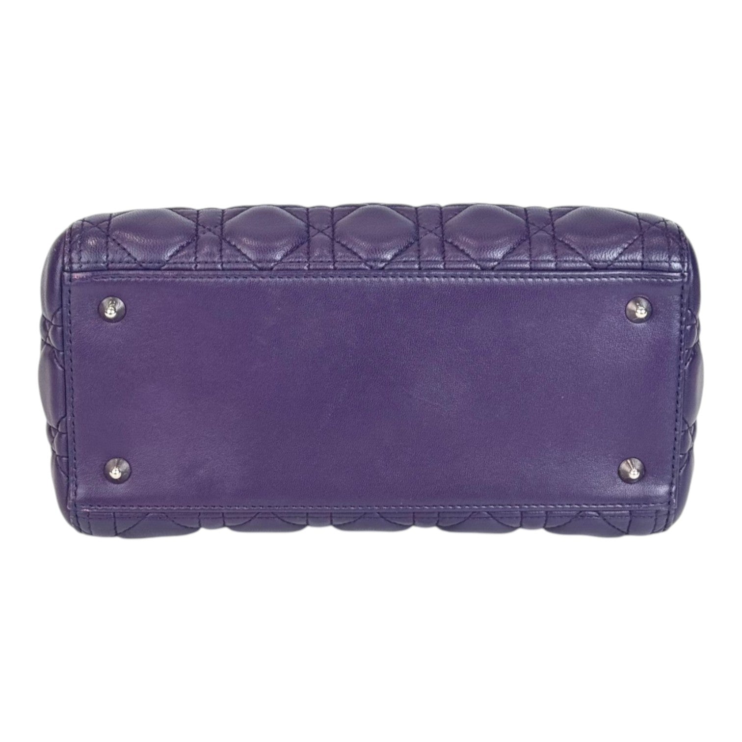 Dior Lady Dior Medium Lambskin Purple Bag