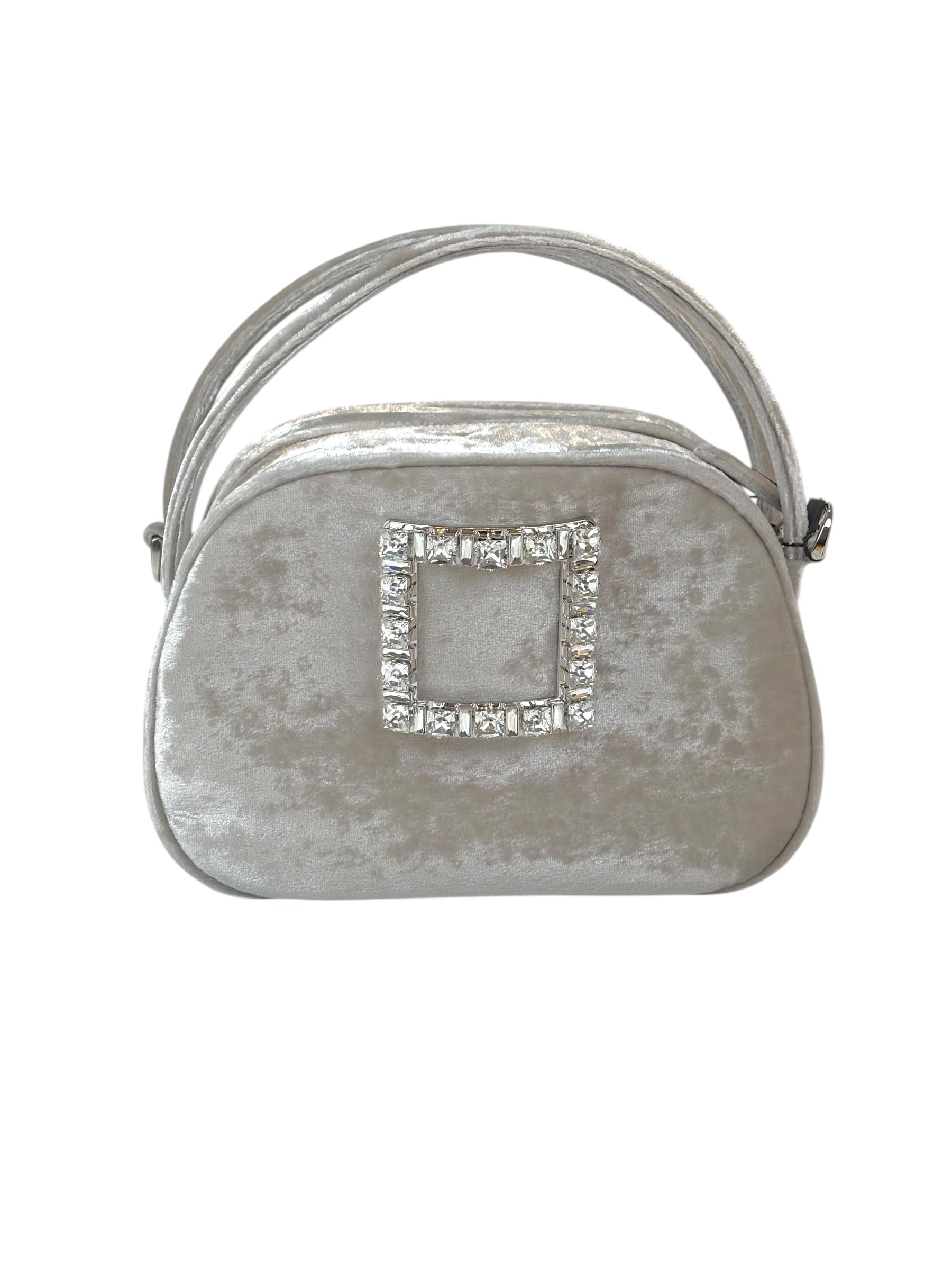Roger Vivier Grey Mini Bag in Velvet