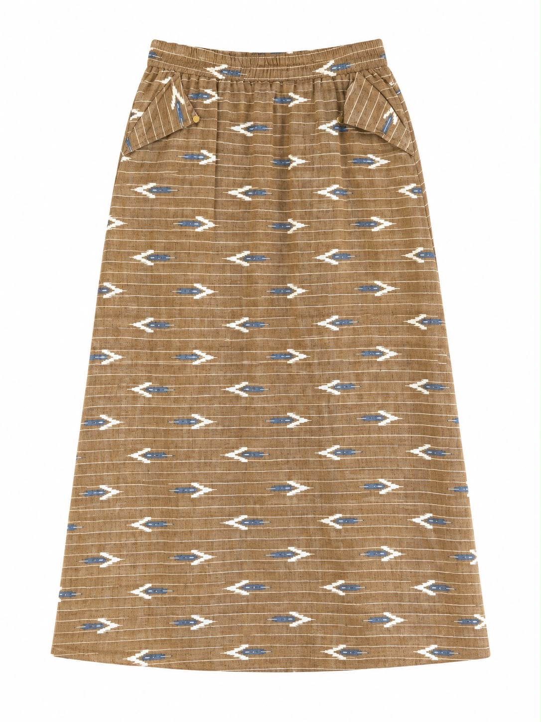 SKIRT AND SHIRT BEIGE AZTEC SET MCL12774