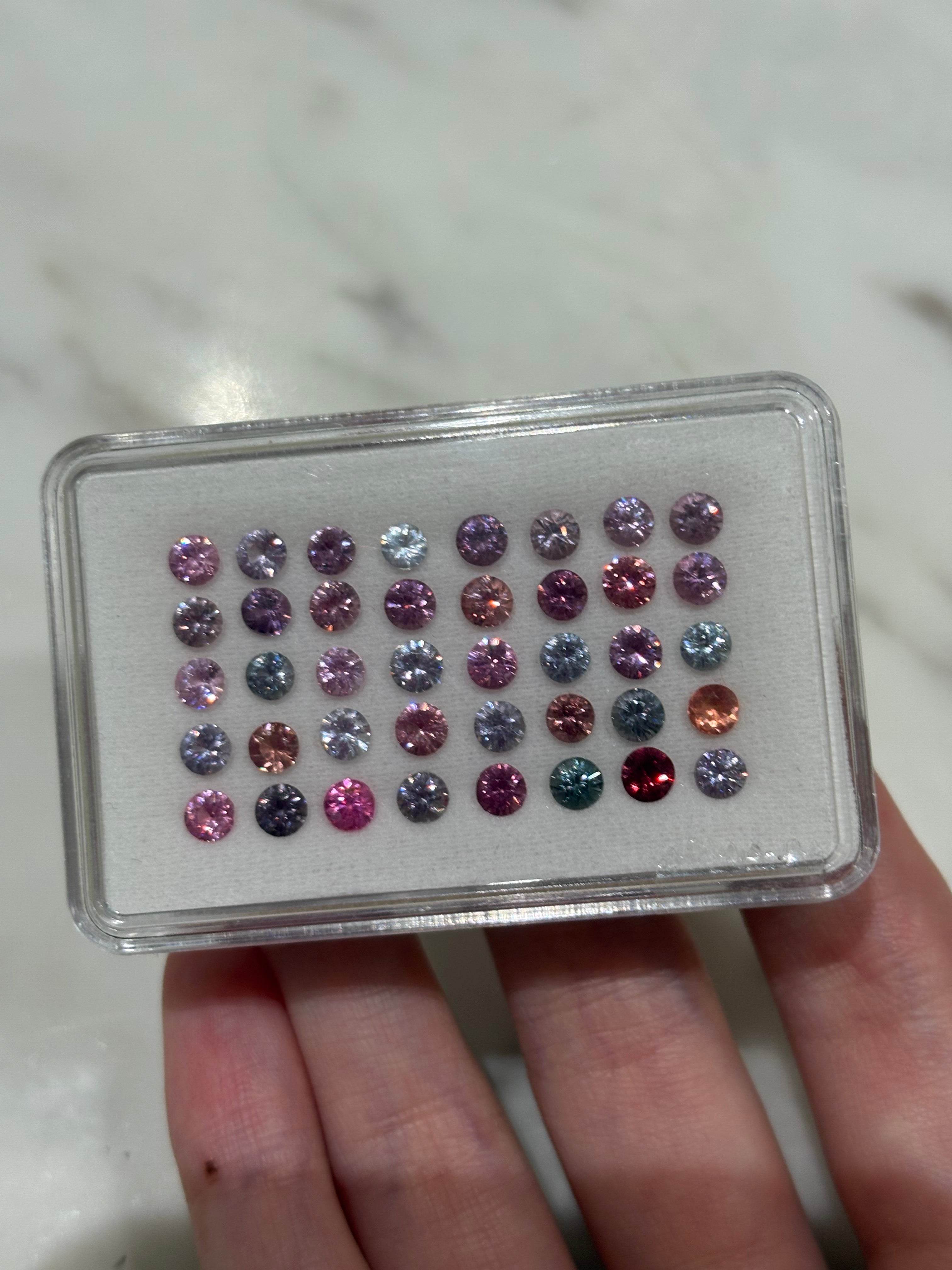 7.50ct Burma Spinel Round Set DXBCS4614