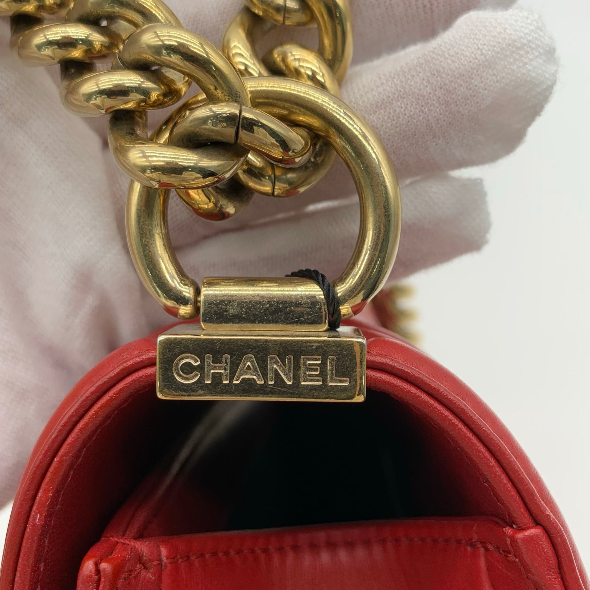Chanel Boy Medium Flap Bag Red image 29