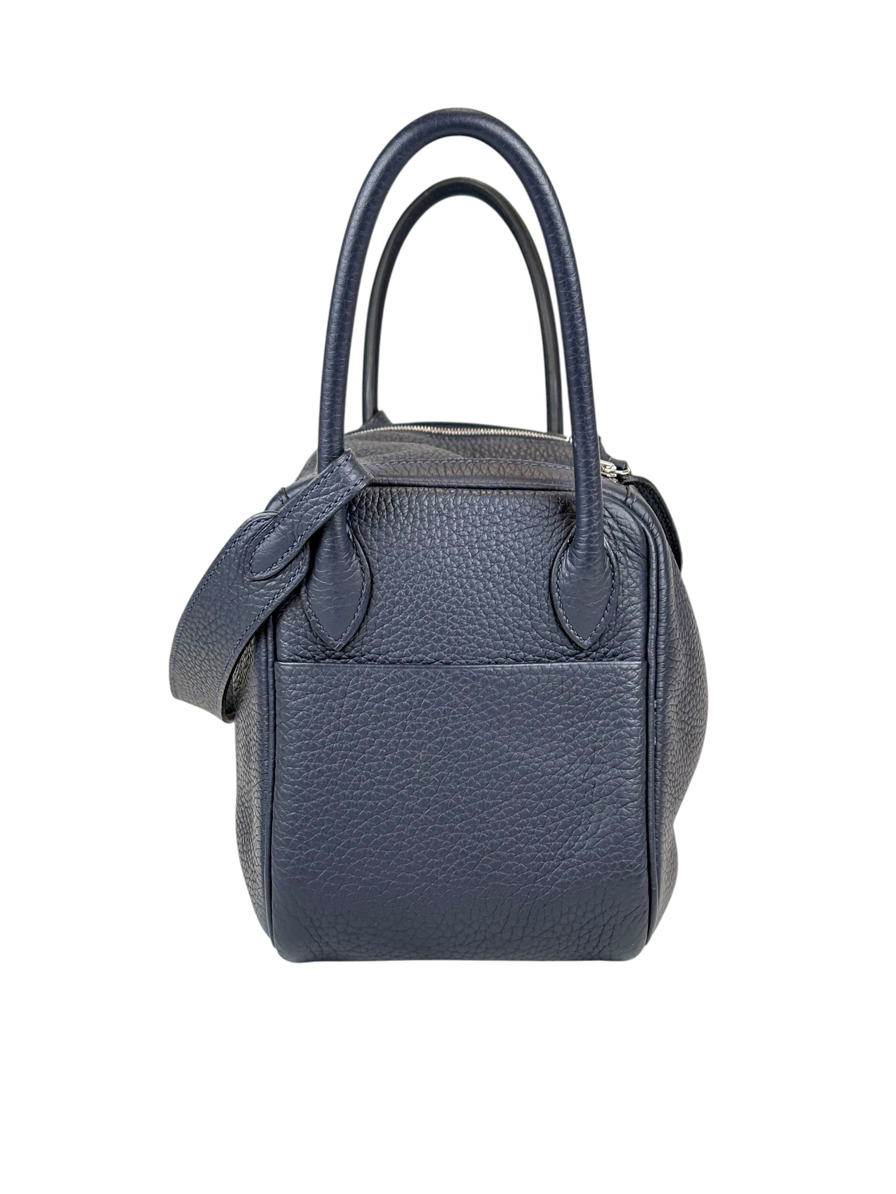 Hermes Lindy 26cm in Blue Nuit Bag - U Stamp