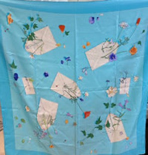 HERMES "Floral Letter" 90 square handkerchiefs 3022603101813