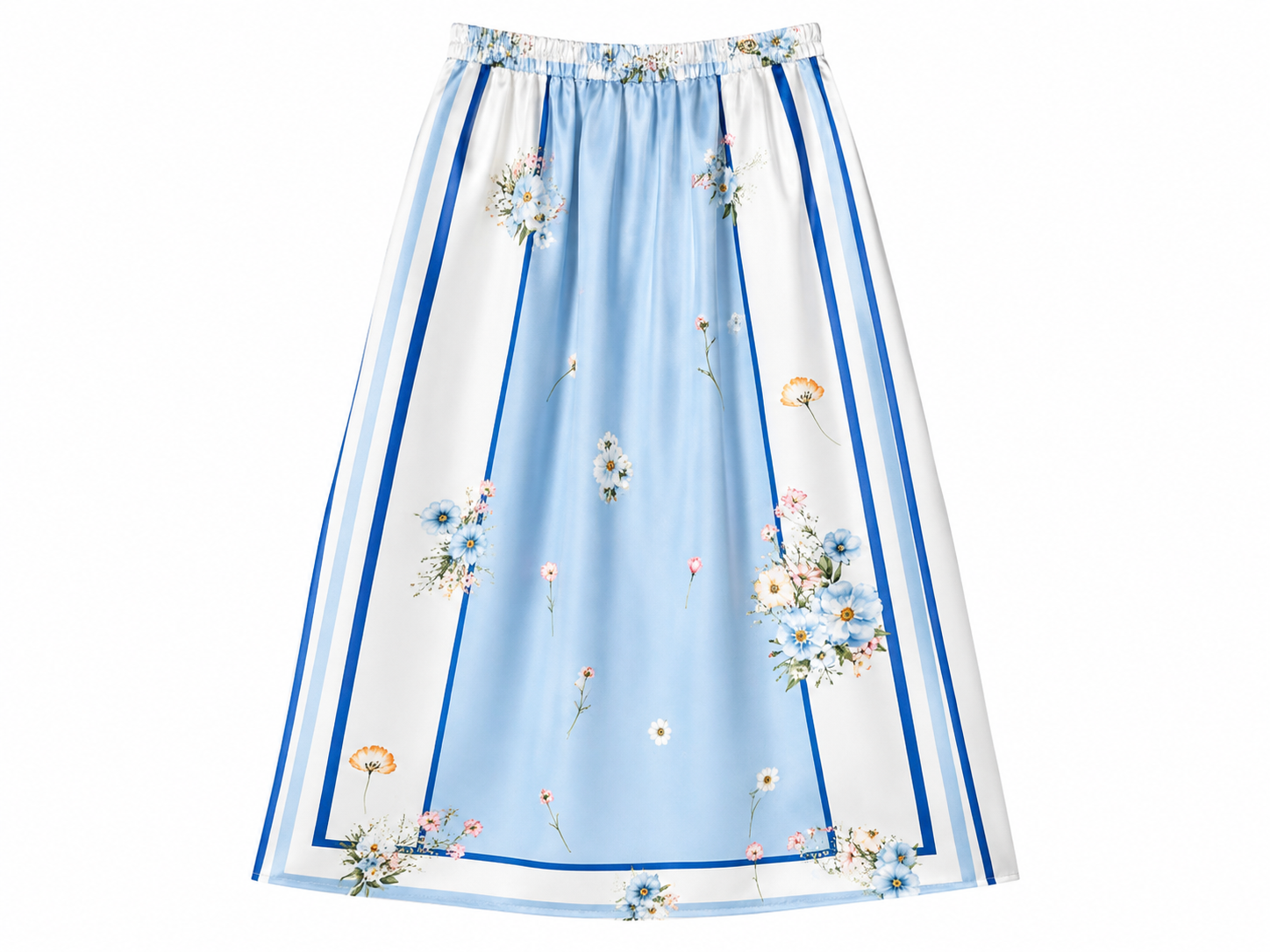 SKIRT BARBI BANDANA FLOWERS BLUE MCL13004