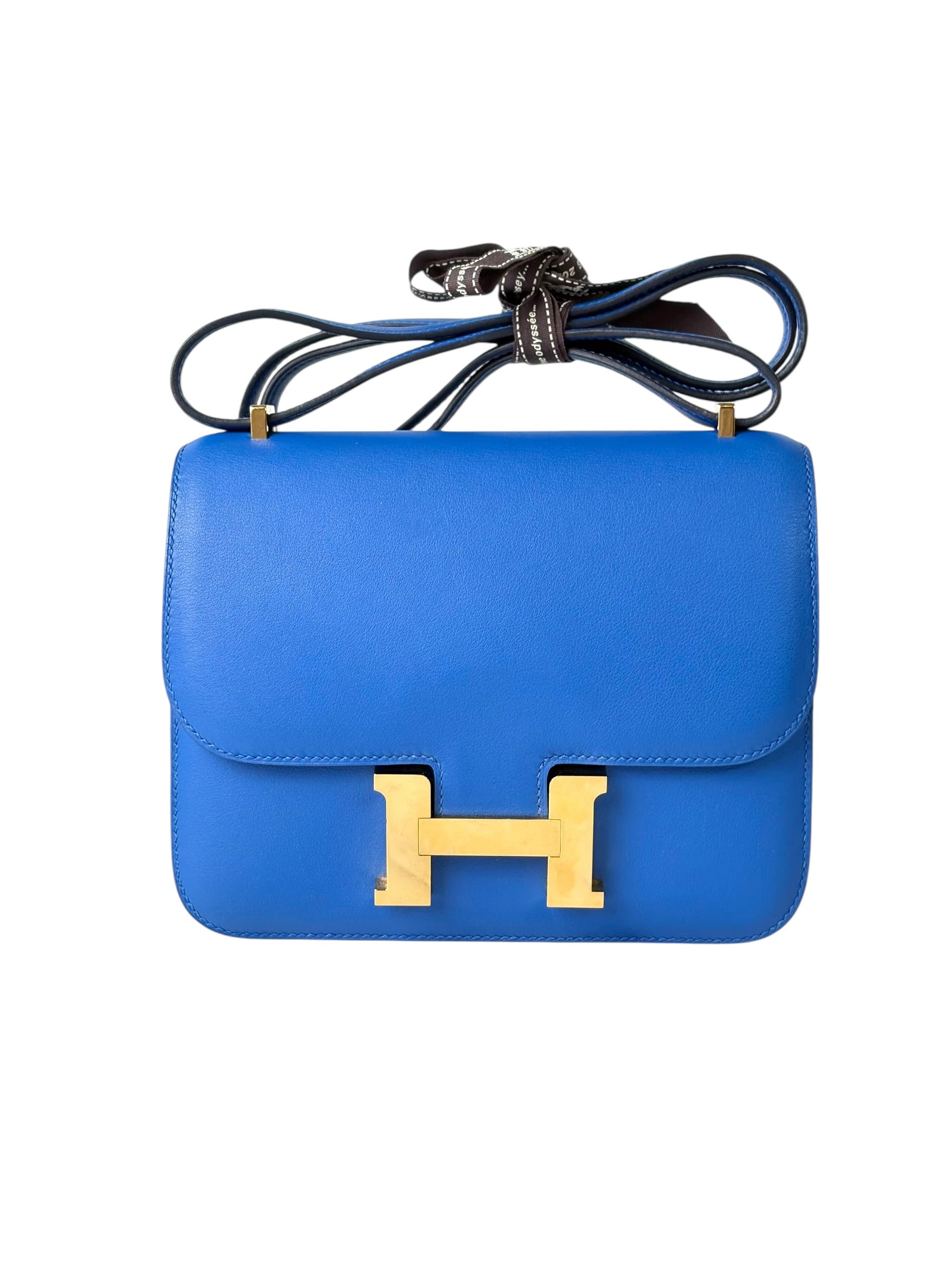 Hermes Constance Mini Bag Blue in Swift with GHW
