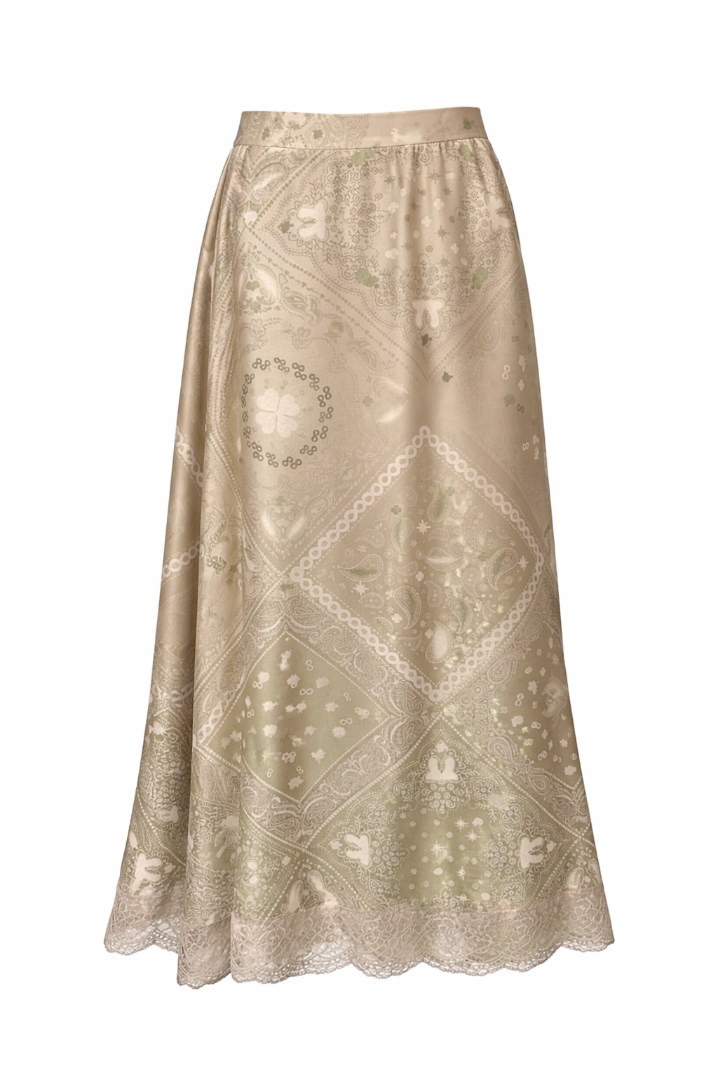 Skirt Sabrina Bandana Olive Lace MCL00299