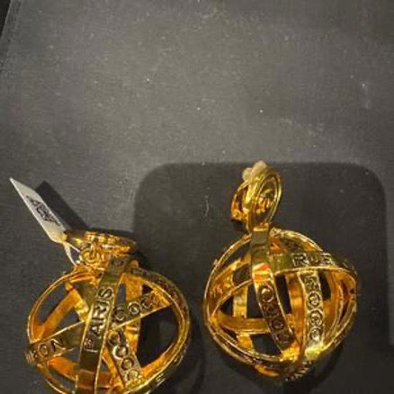 CHANEL gold ball clip-on earrings LZ512127