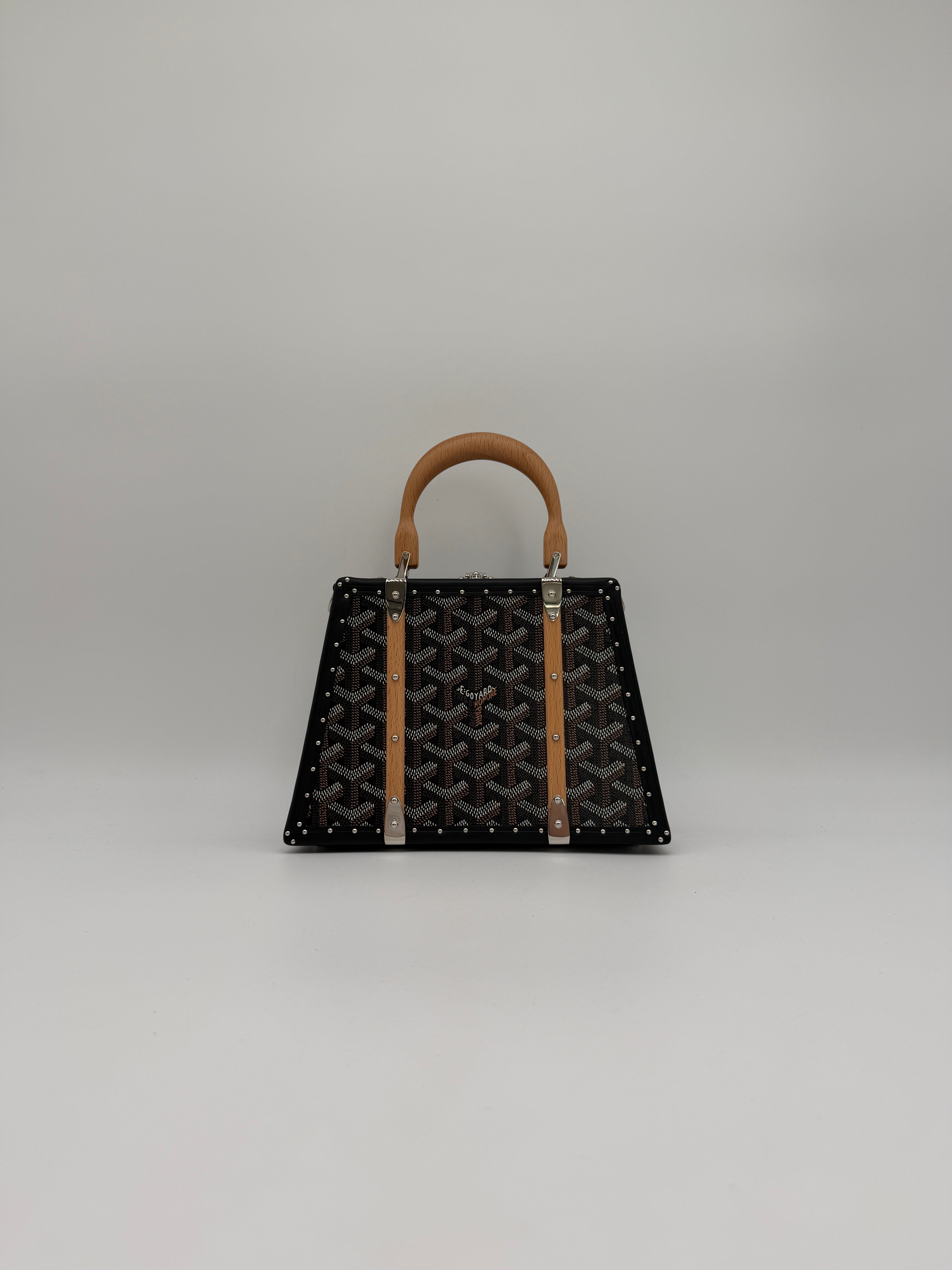 Goyard Saïgon Mini Trunk Bag Black Palladium Hardware