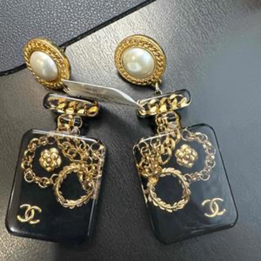 CHANEL 21st Anniversary Perfume Bottle Earrings CG501137