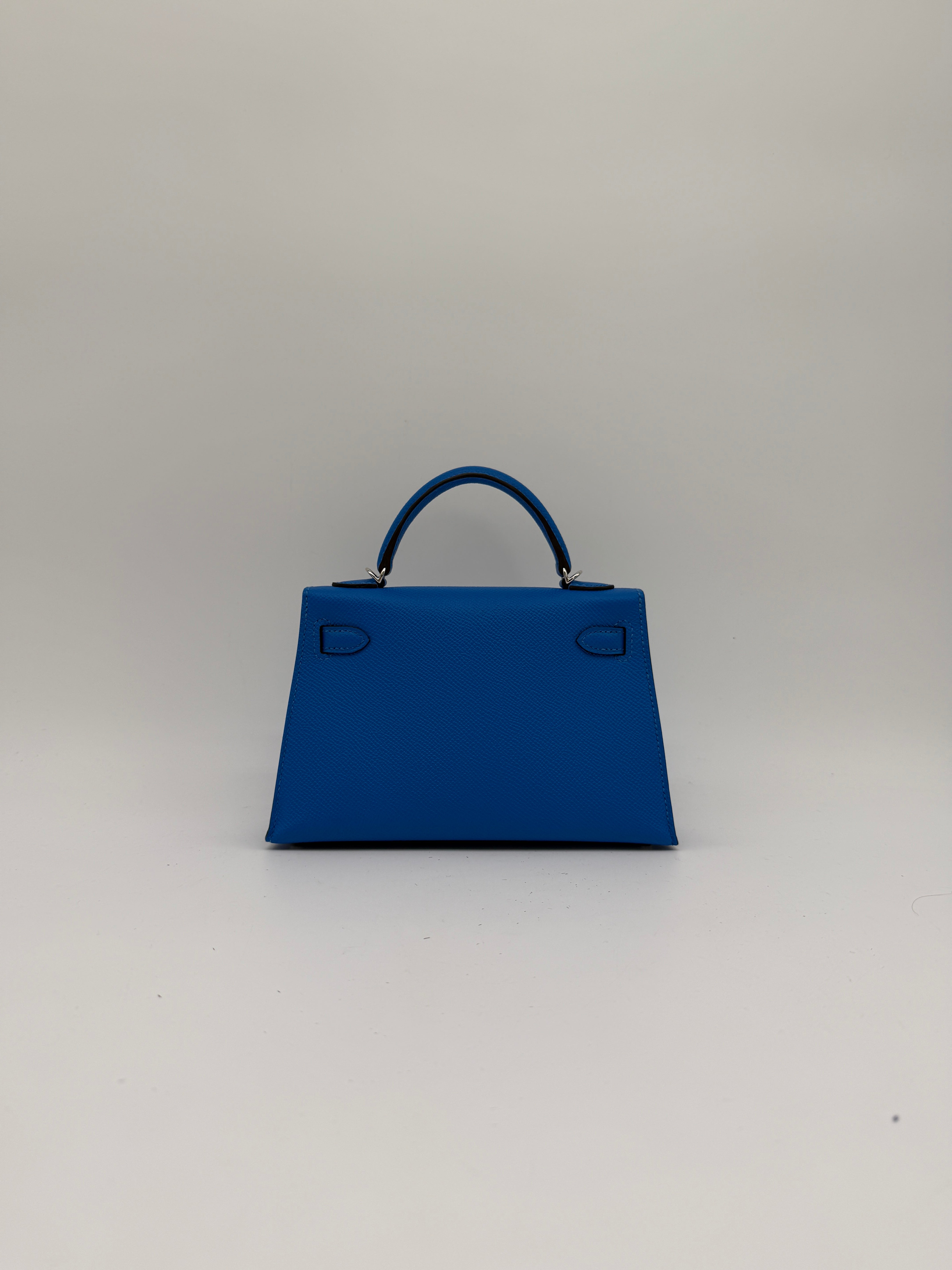 Hermès Mini Kelly Bleu Hydra Epsom Palladium Hardware