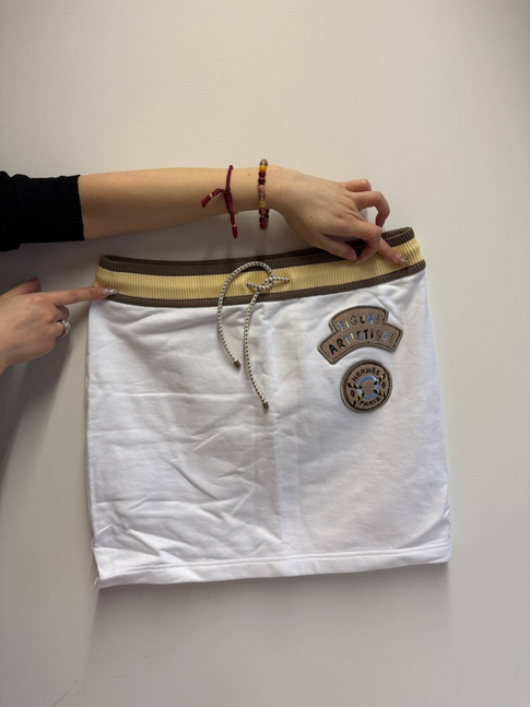 Hermès Mini Skirt with Belt - White
