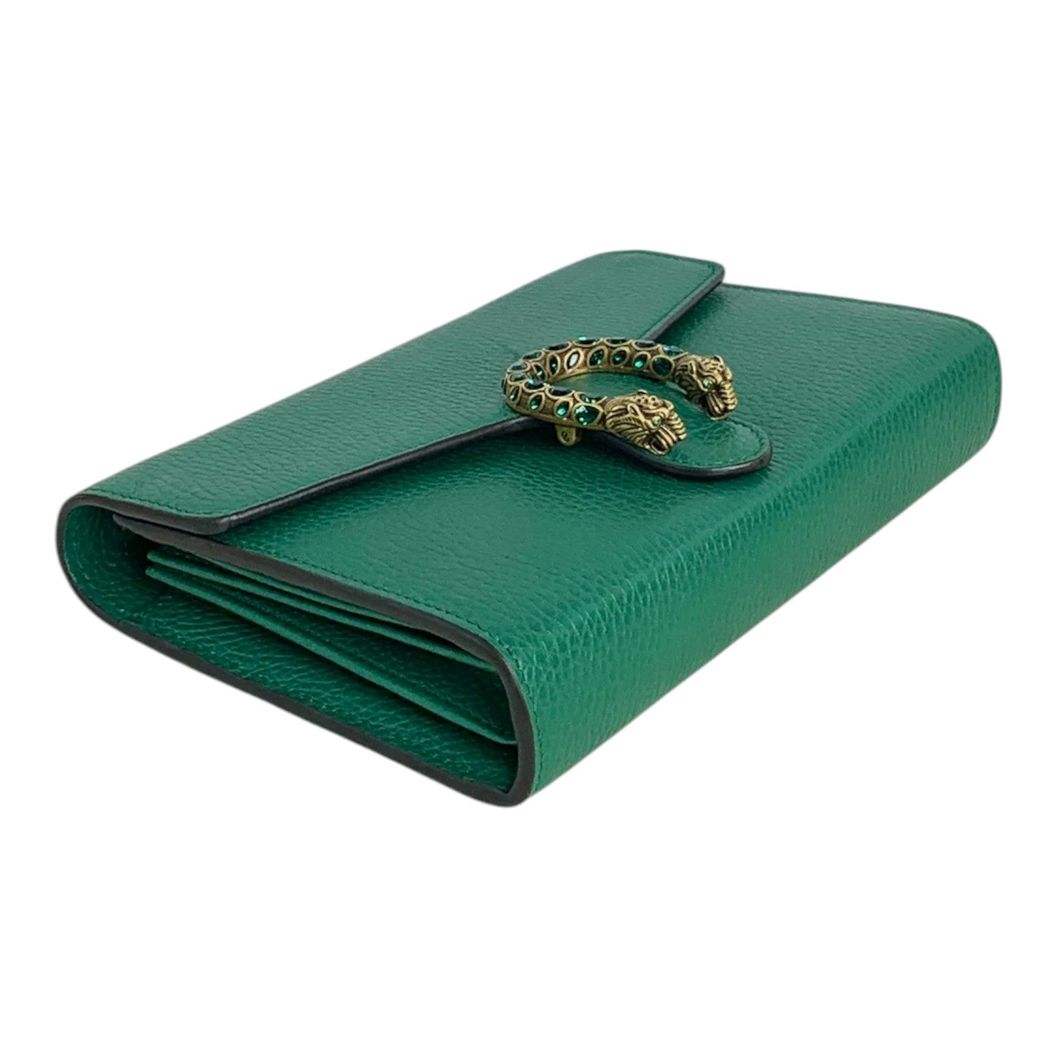 Gucci Green Dionysus WOC Bag with Emerald Crystal & Gold Hardware
