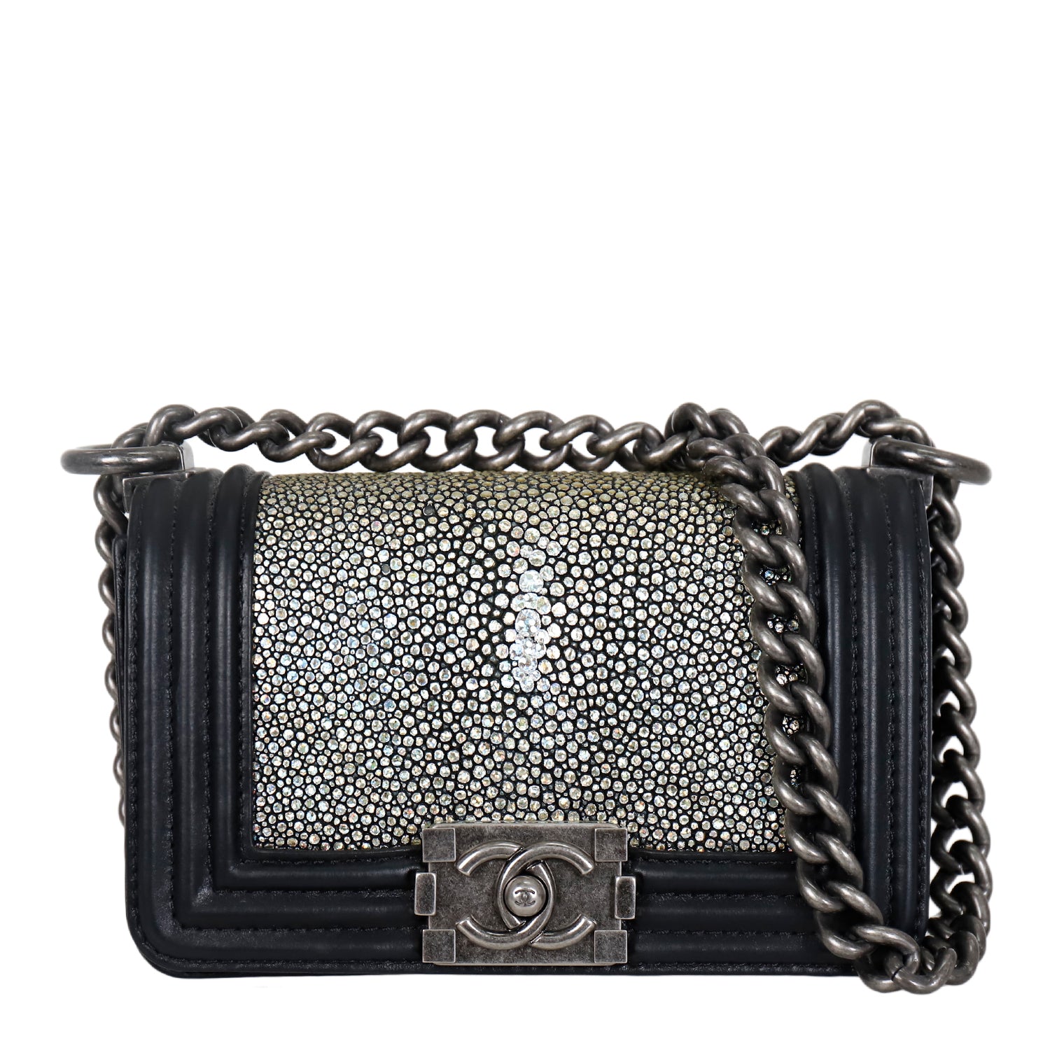 Chanel Metallic Stingray Mini Boy Bag CHA06523B