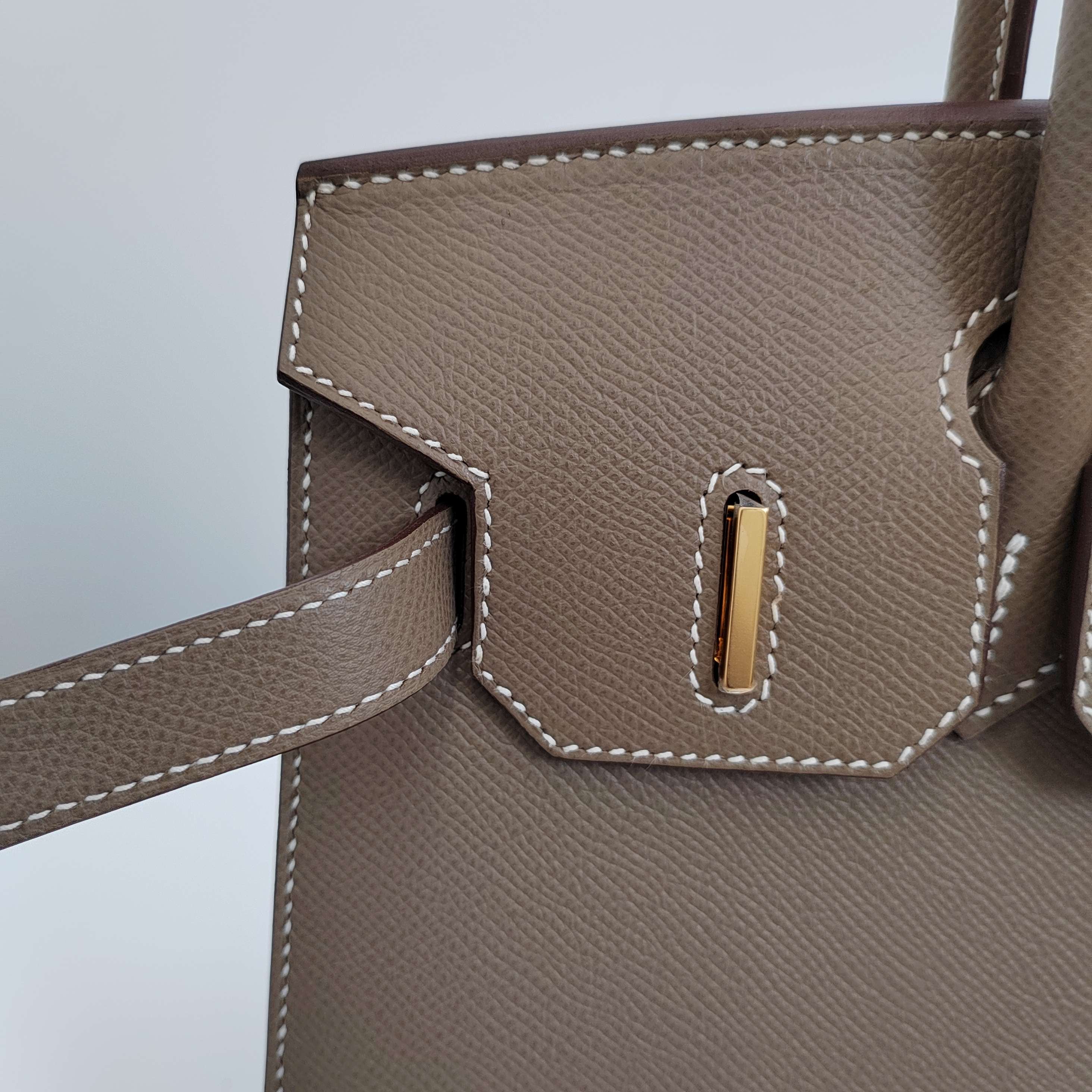Hermès Birkin 30 Etoupe Epsom Leather  GHW -Stamp Z