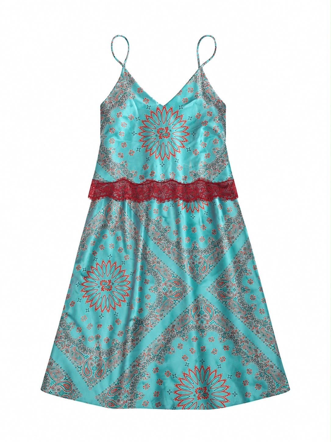 DRESS CRYSTAL BANDANA TURQUOISE STRAWBERRY MCL13144
