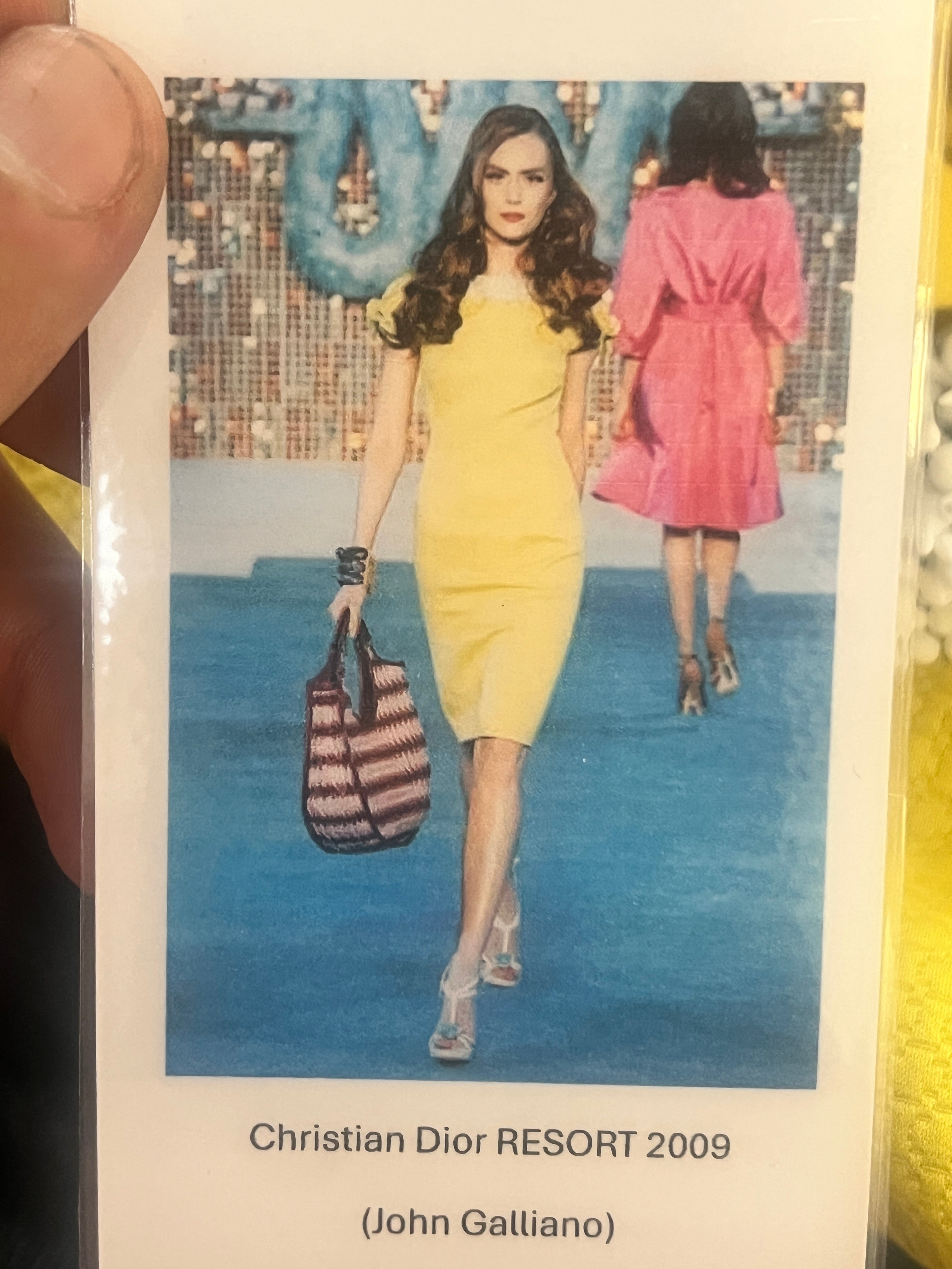 Dior par Gallino 2009 yellow coral details dress AKC1484