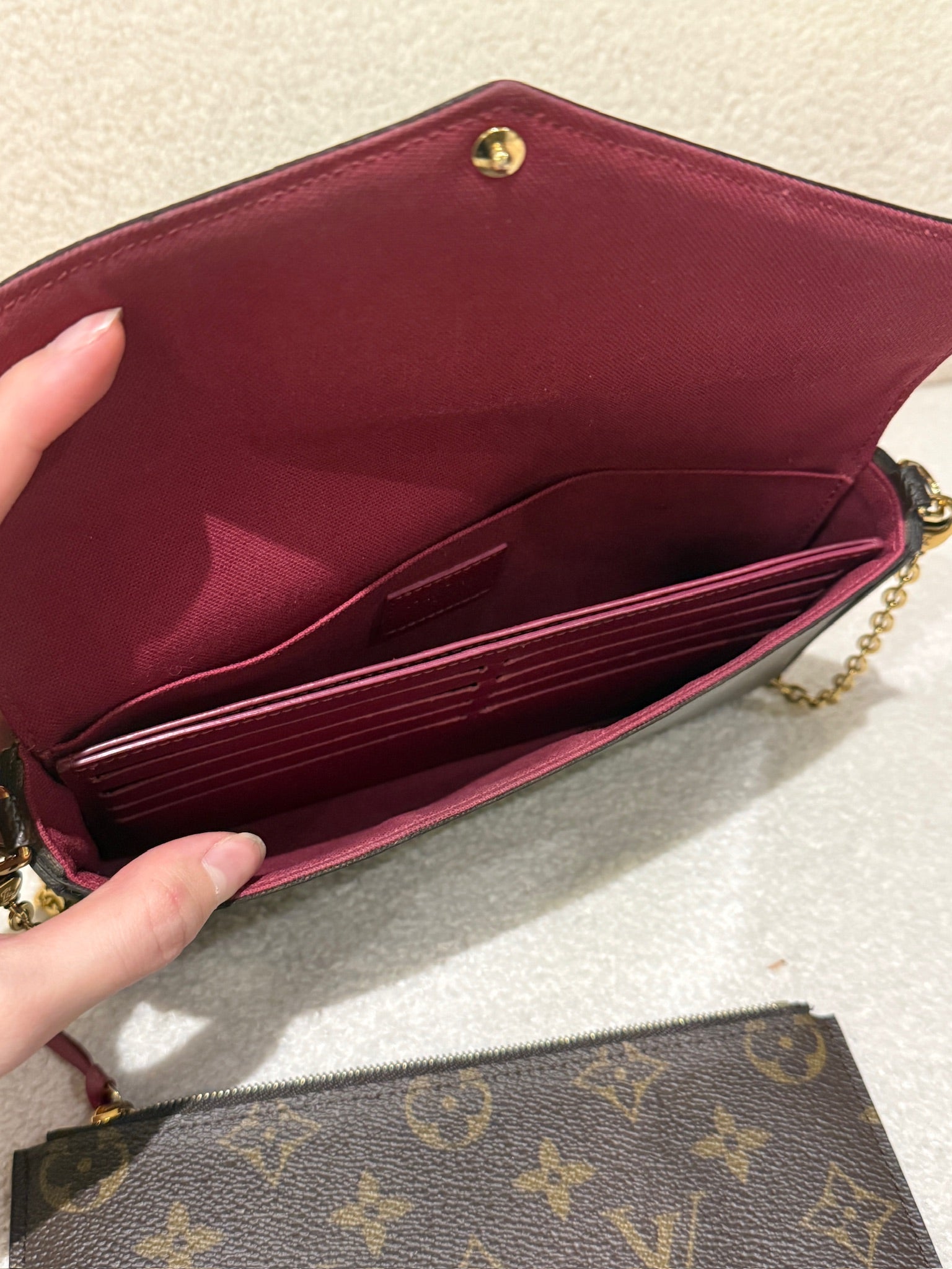 Louis Vuitton Pochette Felicie Monogram - Fuchsia