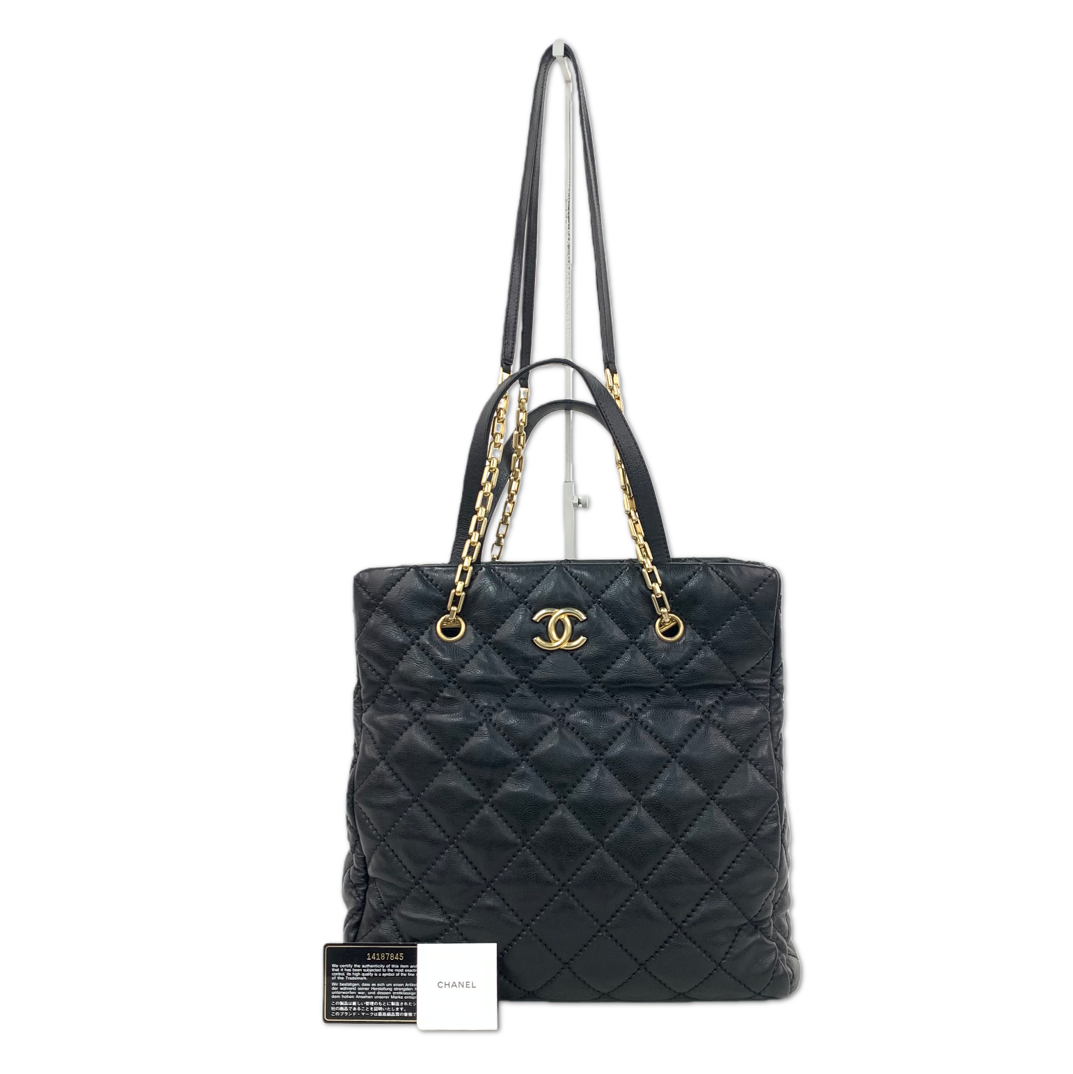 Chanel Black Quilted Caviar Biarritz Tote Bag C19497032742