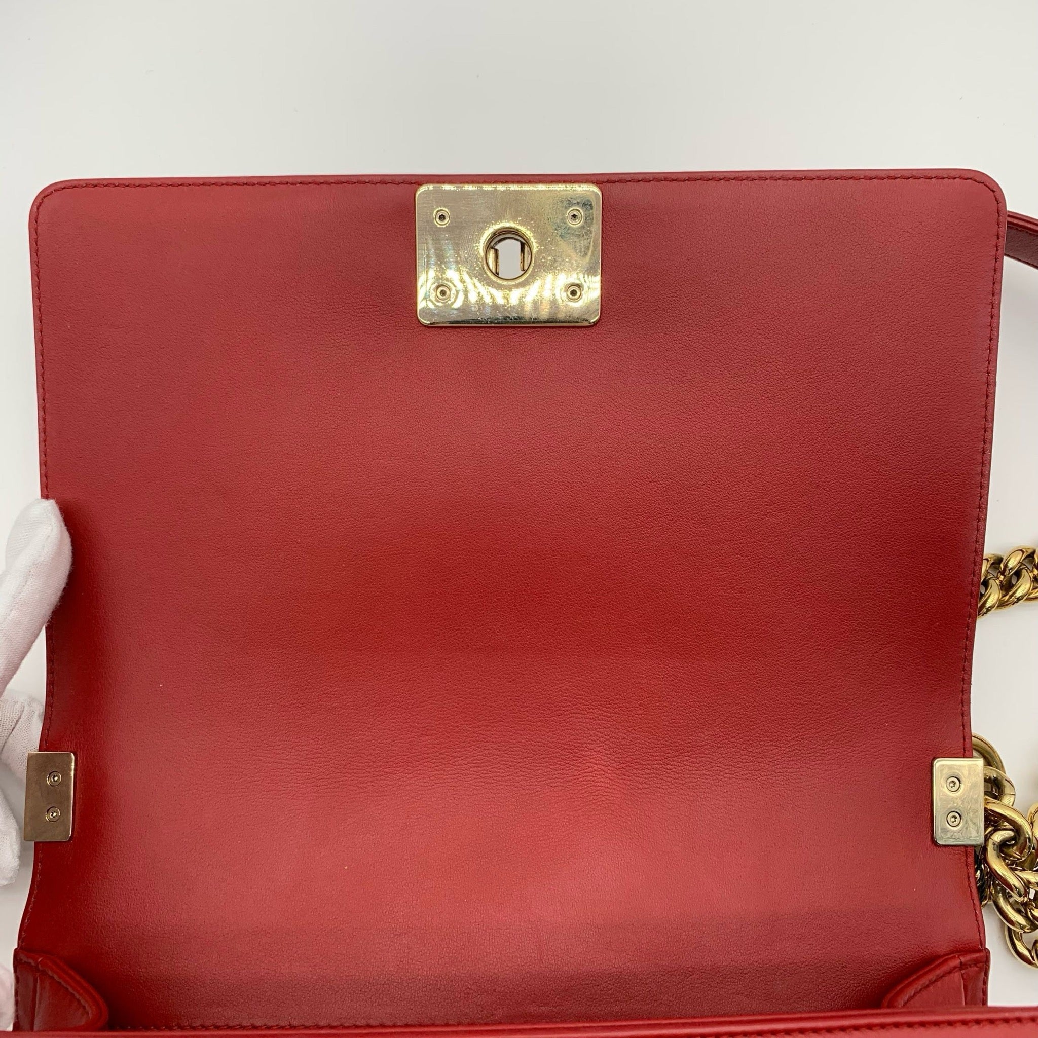 Chanel Boy Medium Flap Bag Red image 32