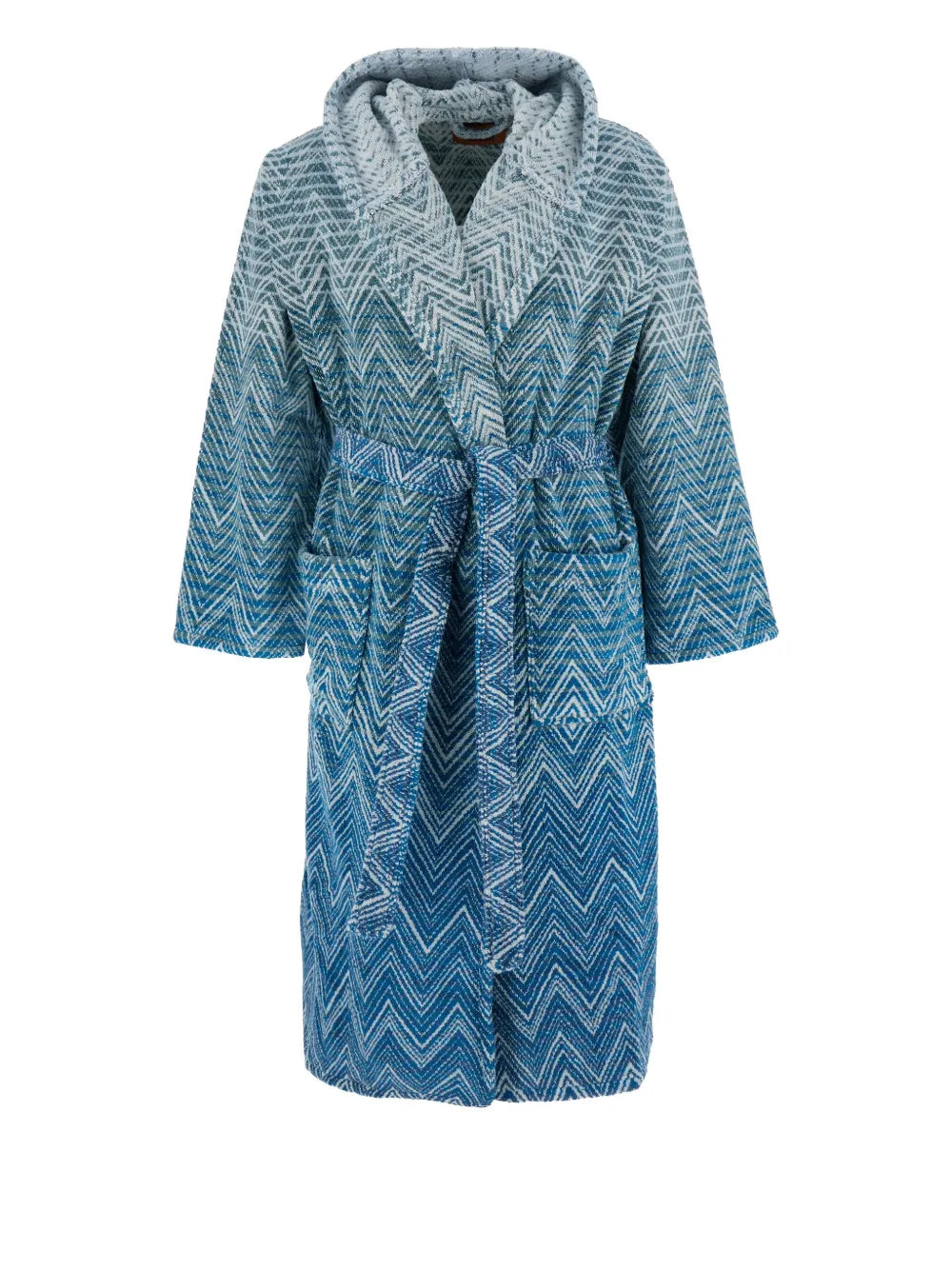 Missoni Home Petrol Multicolour Stone Hooded Bathrobe Size L ANL0184