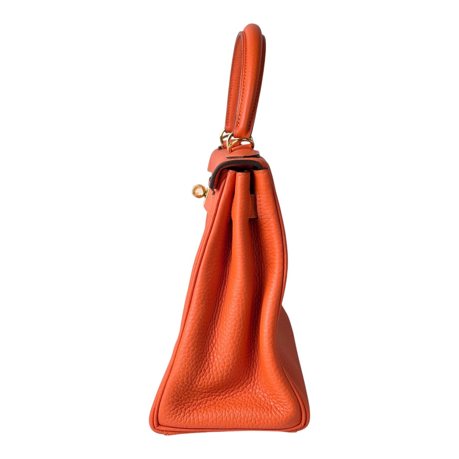 Hermes Kelly 28cm Bag Feu with GHW Togo