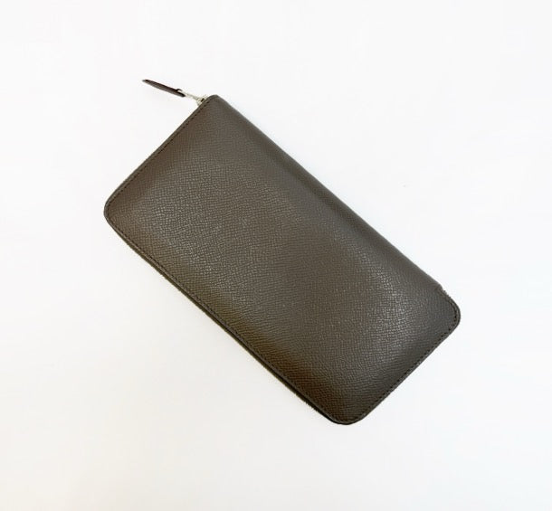 Hermes Light Brown Silk In Series Long Zipper Wallet 20 (with Q-shaped engraving) 23706092