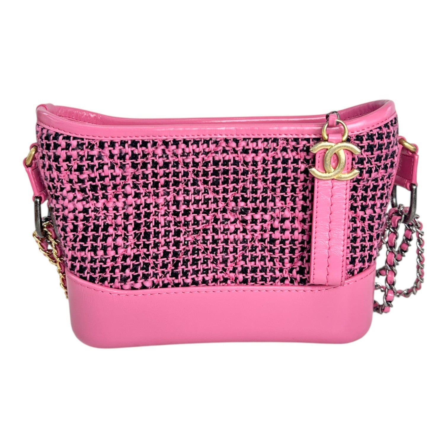 Chanel 19B Gabrielle Small Tweed Pink/Black Bag
