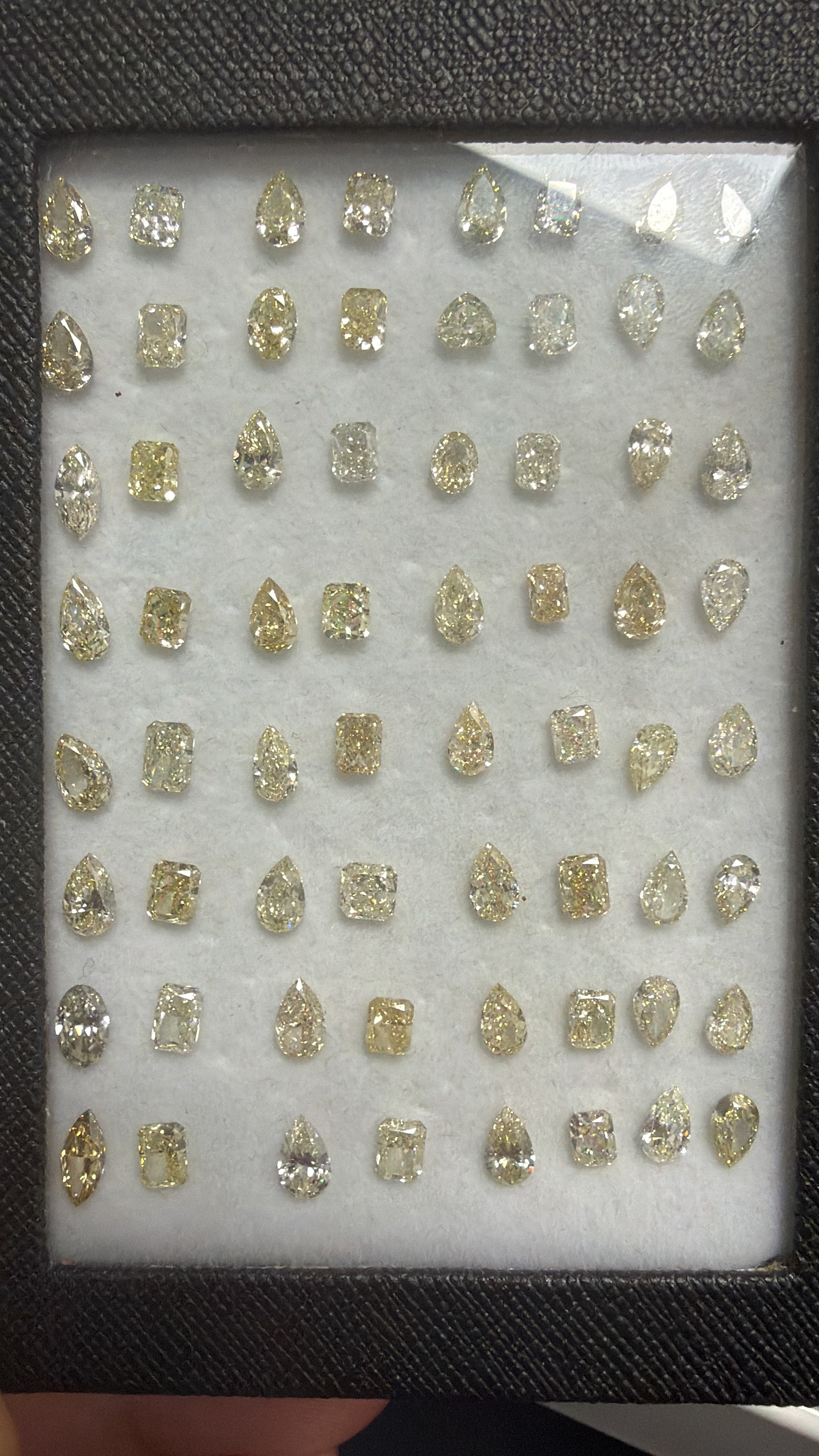 0.7 ct Fancy Yellow Diamond  Pair Stud Set